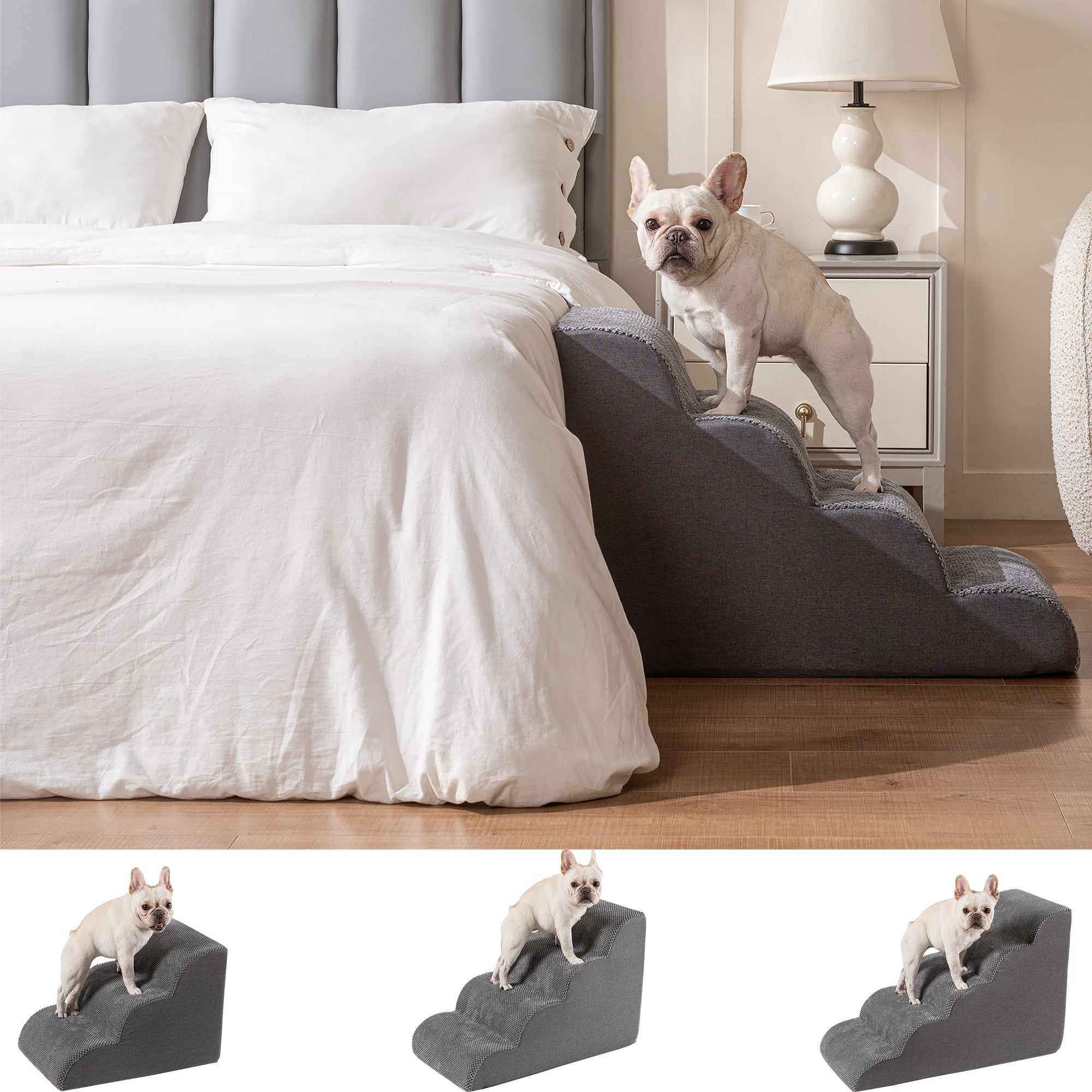 Pet Stairs/Ramp Non Slip High Density Foam 3/4/5 Steps