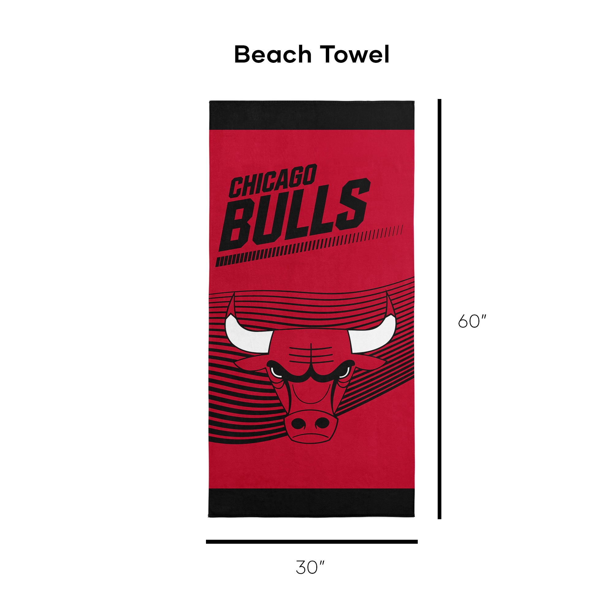 NBA Officially Licensed Chicago Bulls 30" x 60" Beach Towel