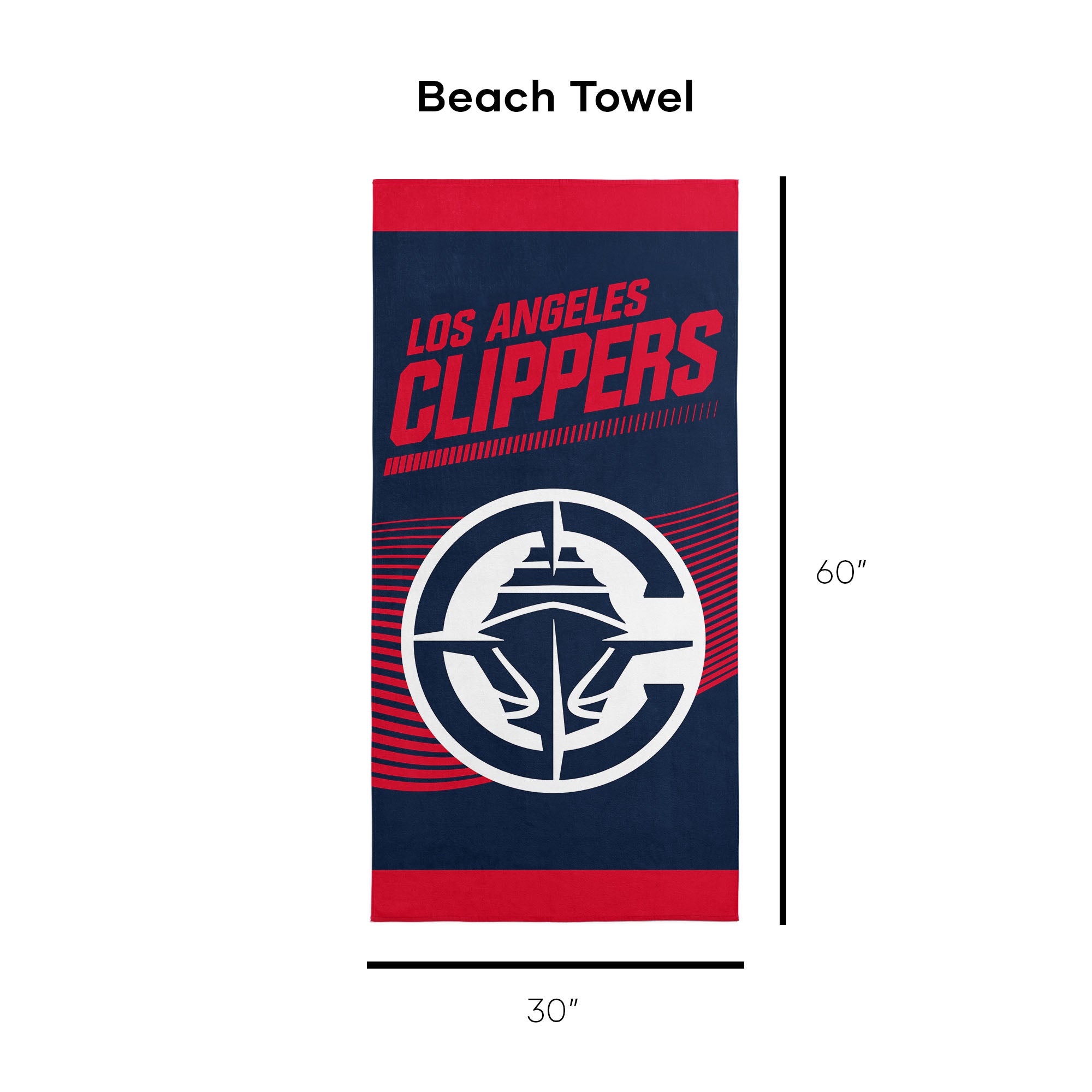 NBA Officially Licensed Los Angeles Clippers 30" x 60" Beach Towel