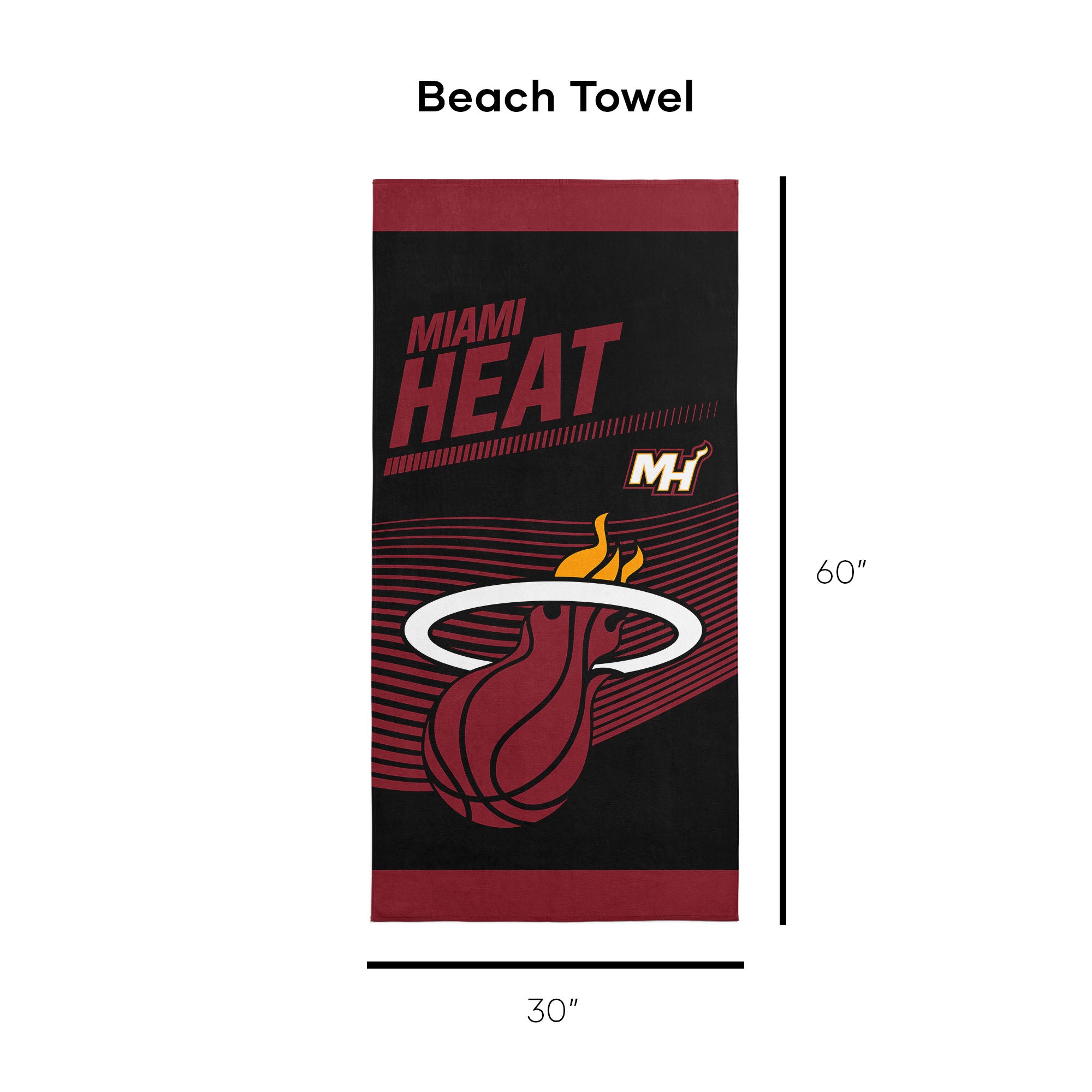 NBA Officially Licensed Miami Heat 30" x 60" Beach Towel