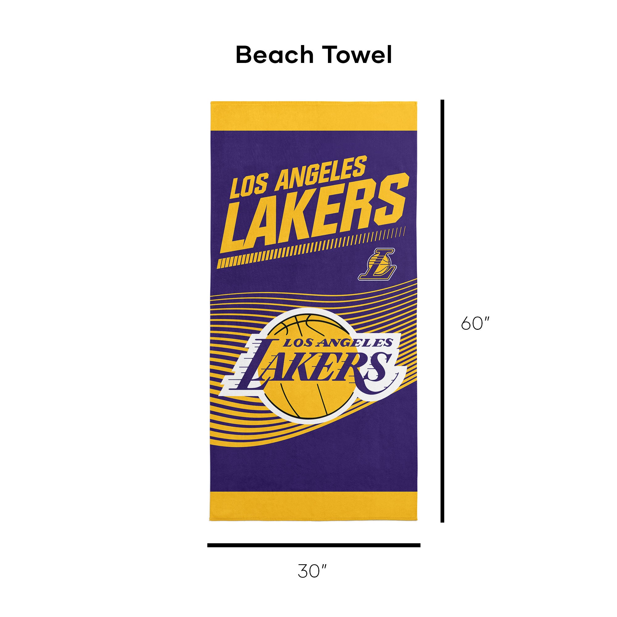 NBA Officially Licensed Los Angeles Lakers 30" x 60" Beach Towel