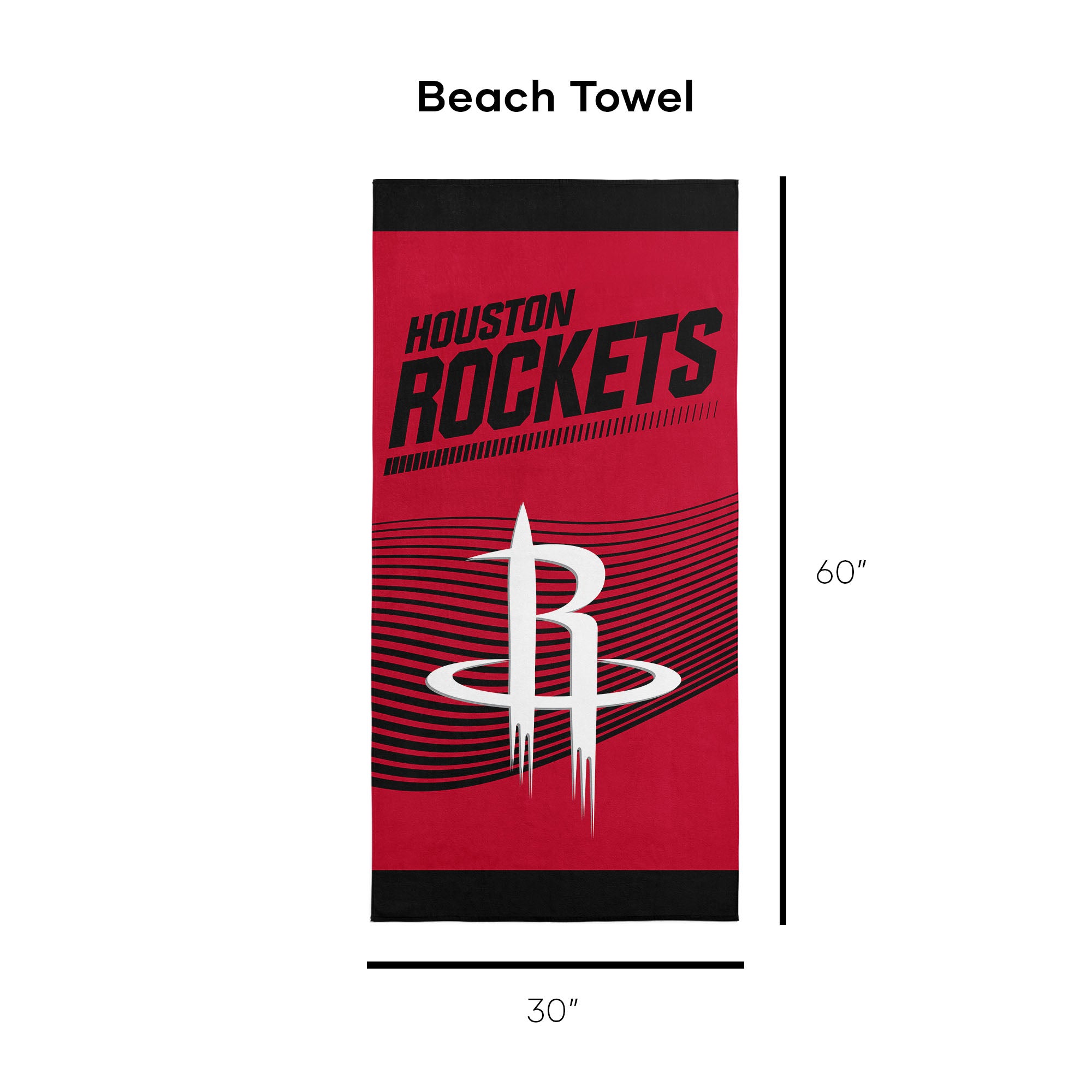 NBA Officially Licensed Houston Rockets 30" x 60" Beach Towel