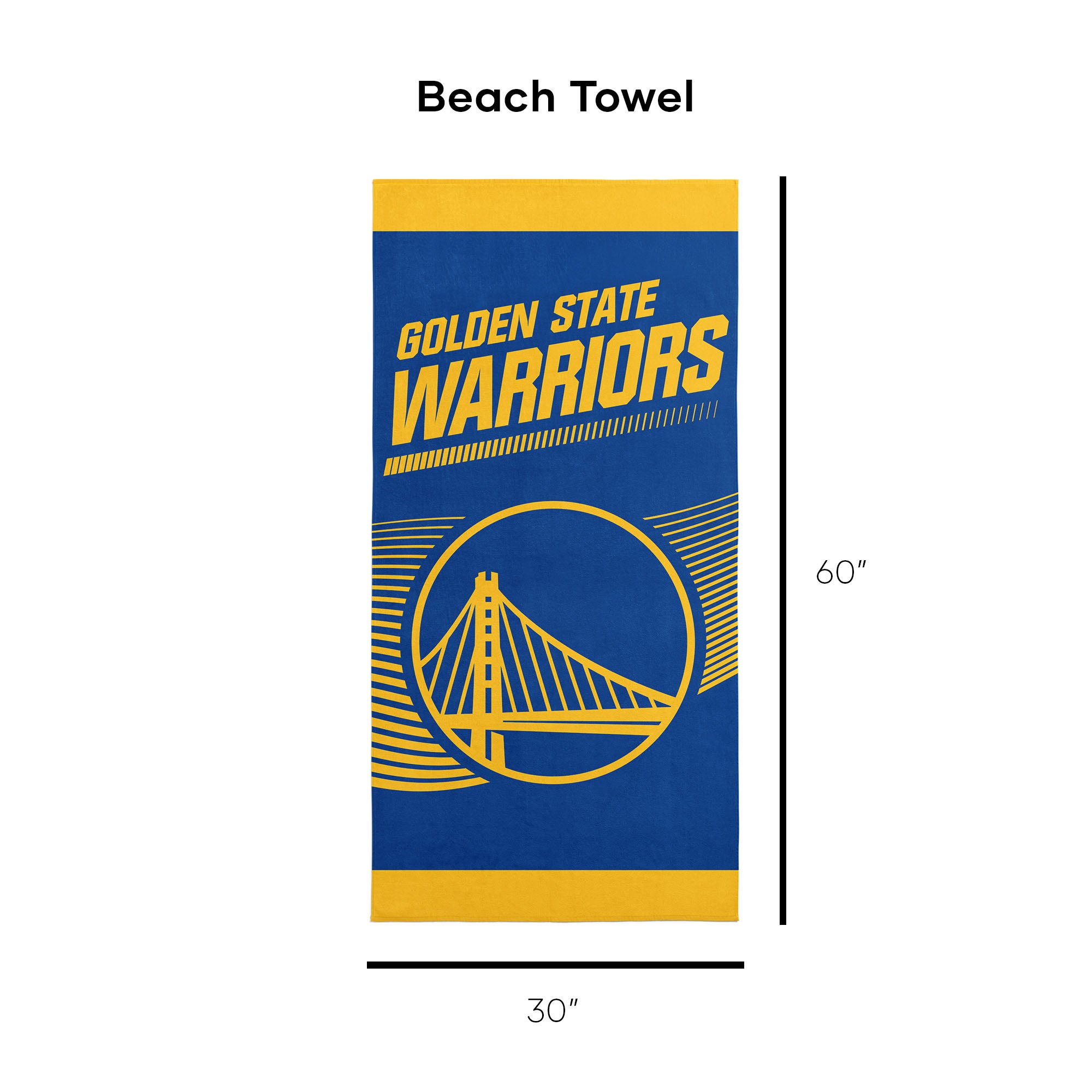 NBA Officially Licensed Golden State Warriors 30" x 60" Beach Towel
