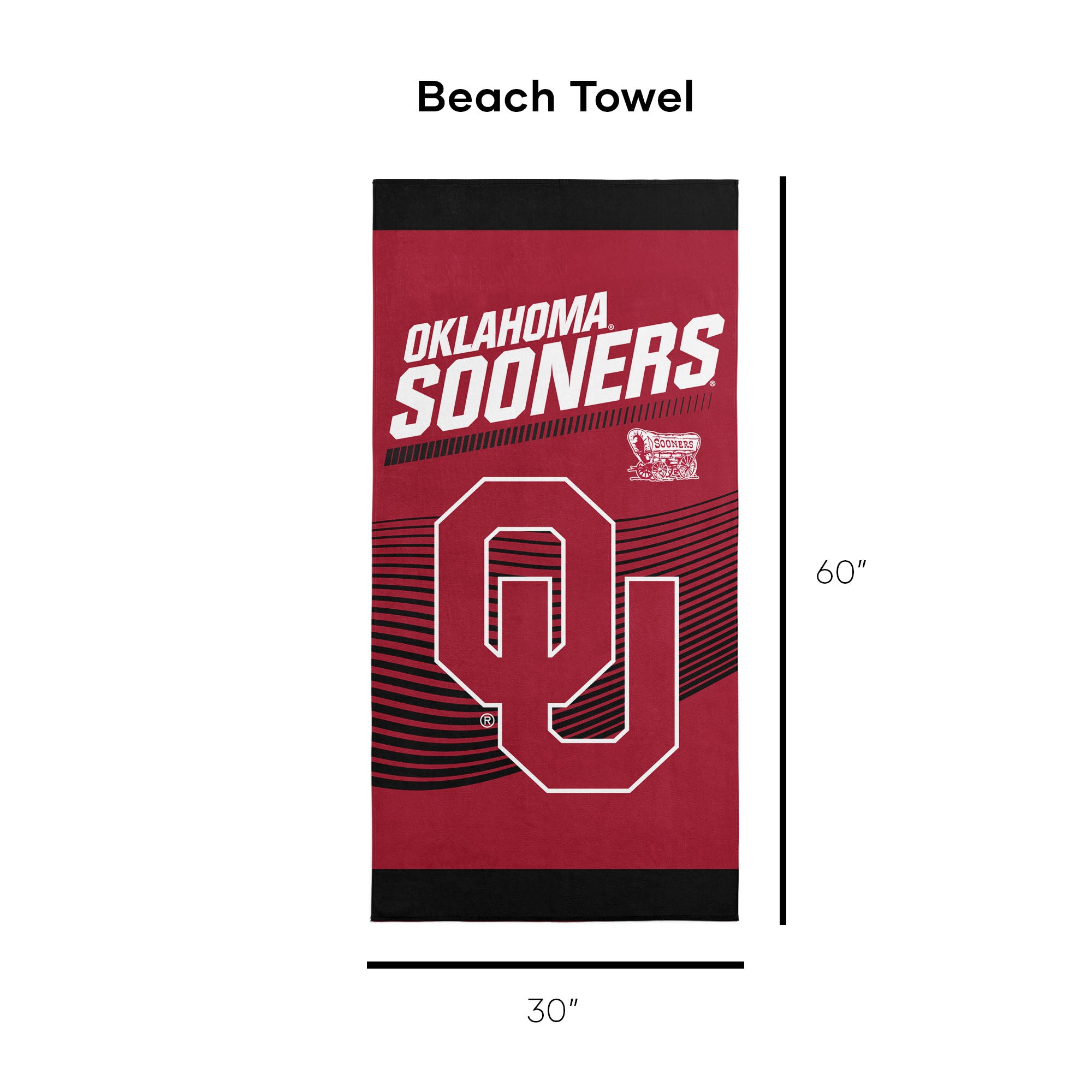 NCAA Officially Licensed Oklahoma Sooners 30" x 60" Beach Towel