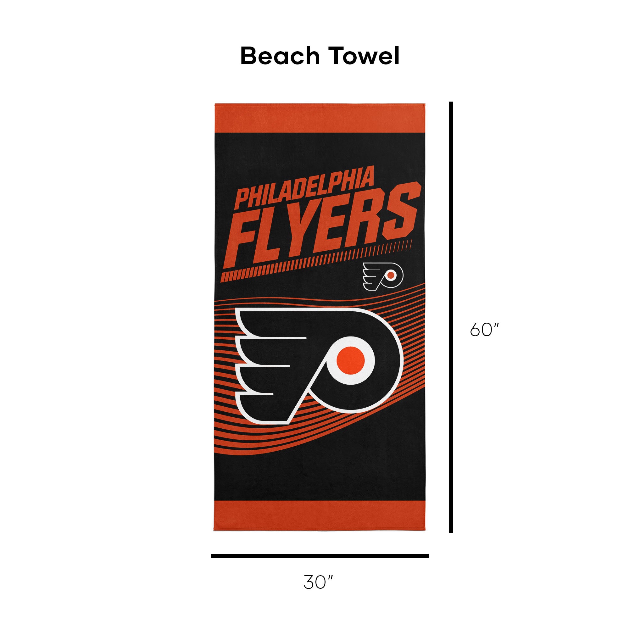 NHL Officially Licensed Philadelphia Flyers 30" x 60" Beach Towel