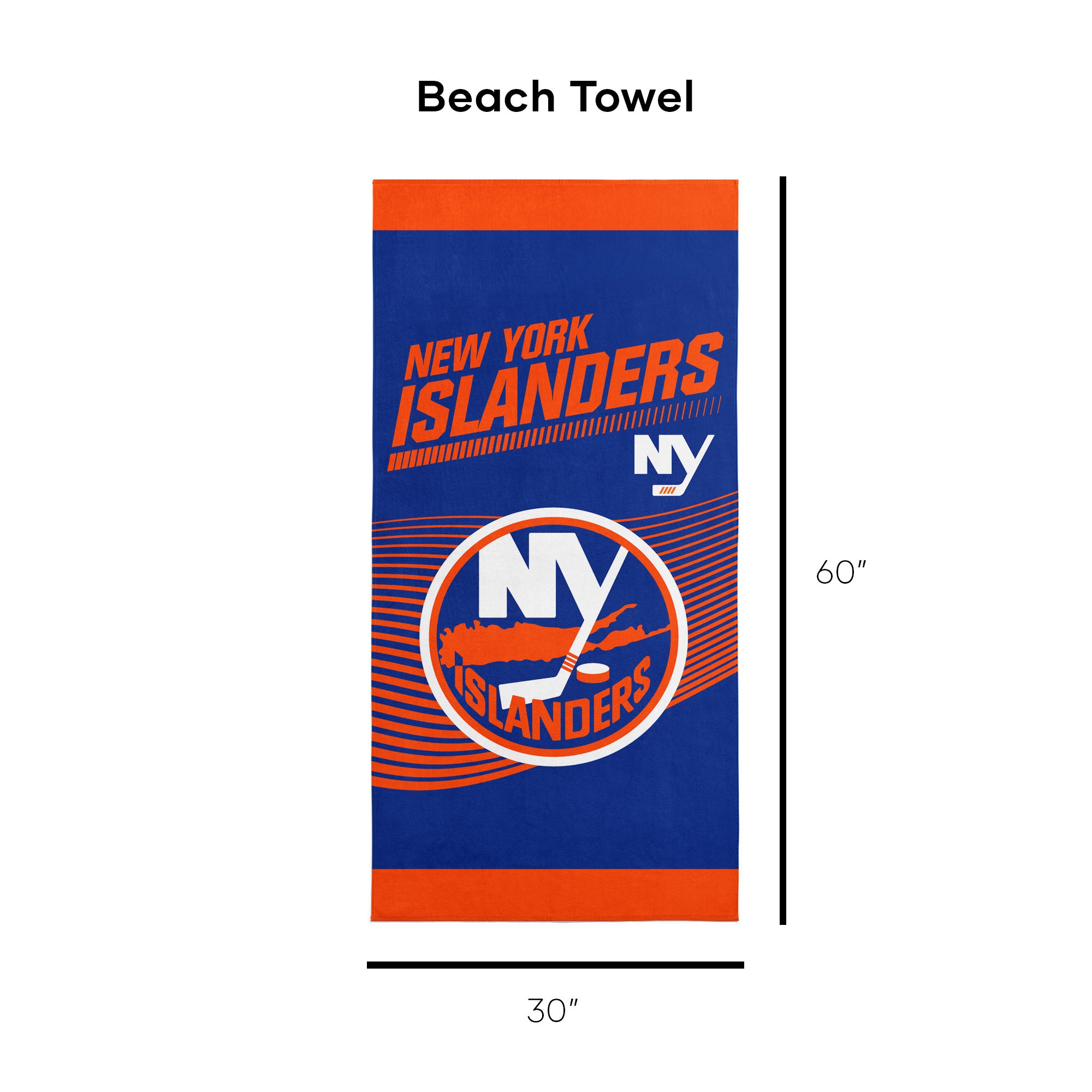 NHL Officially Licensed New York Islanders 30" x 60" Beach Towel