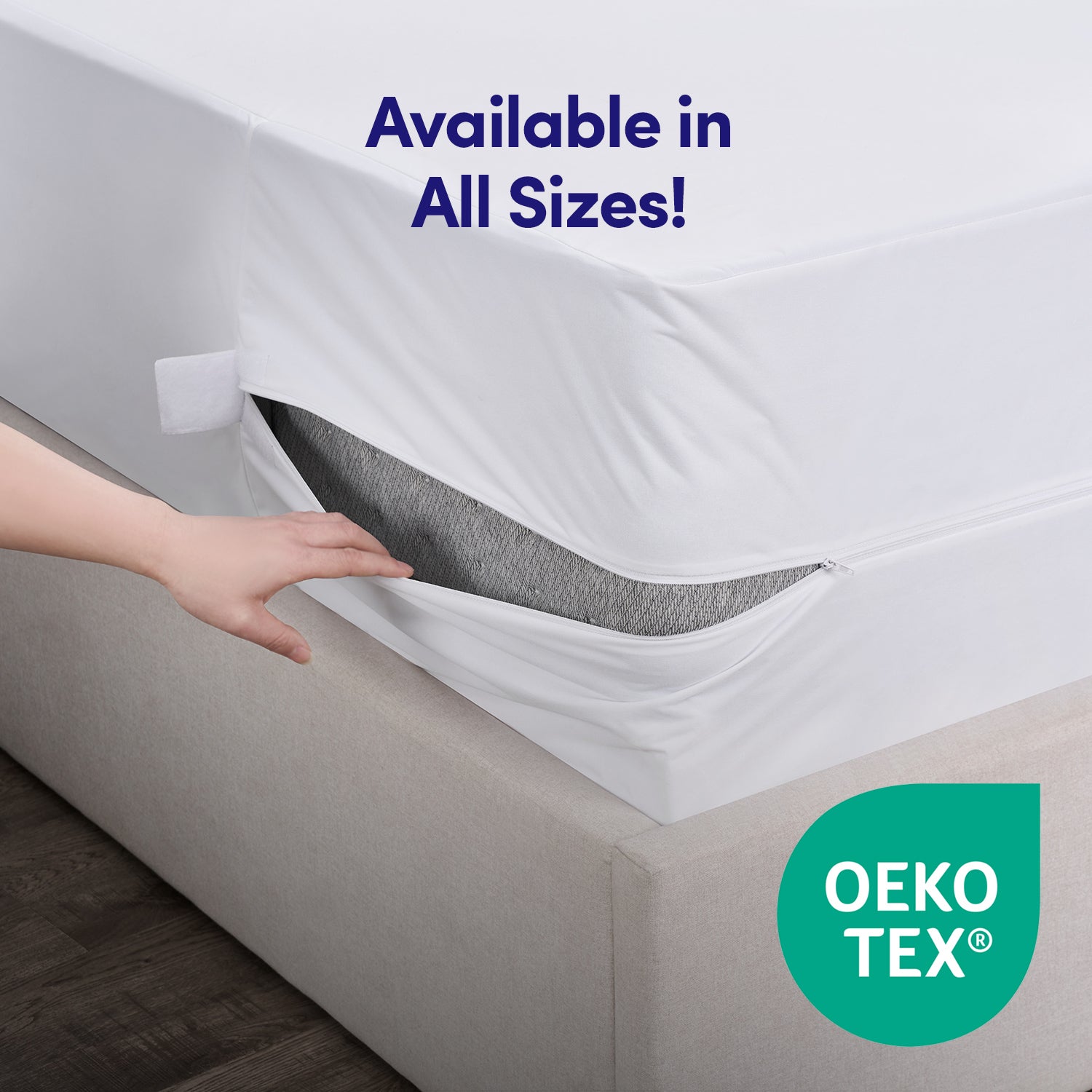 Mattress Encasement 100% Waterproof, Bed Bug Proof, Zippered Protector