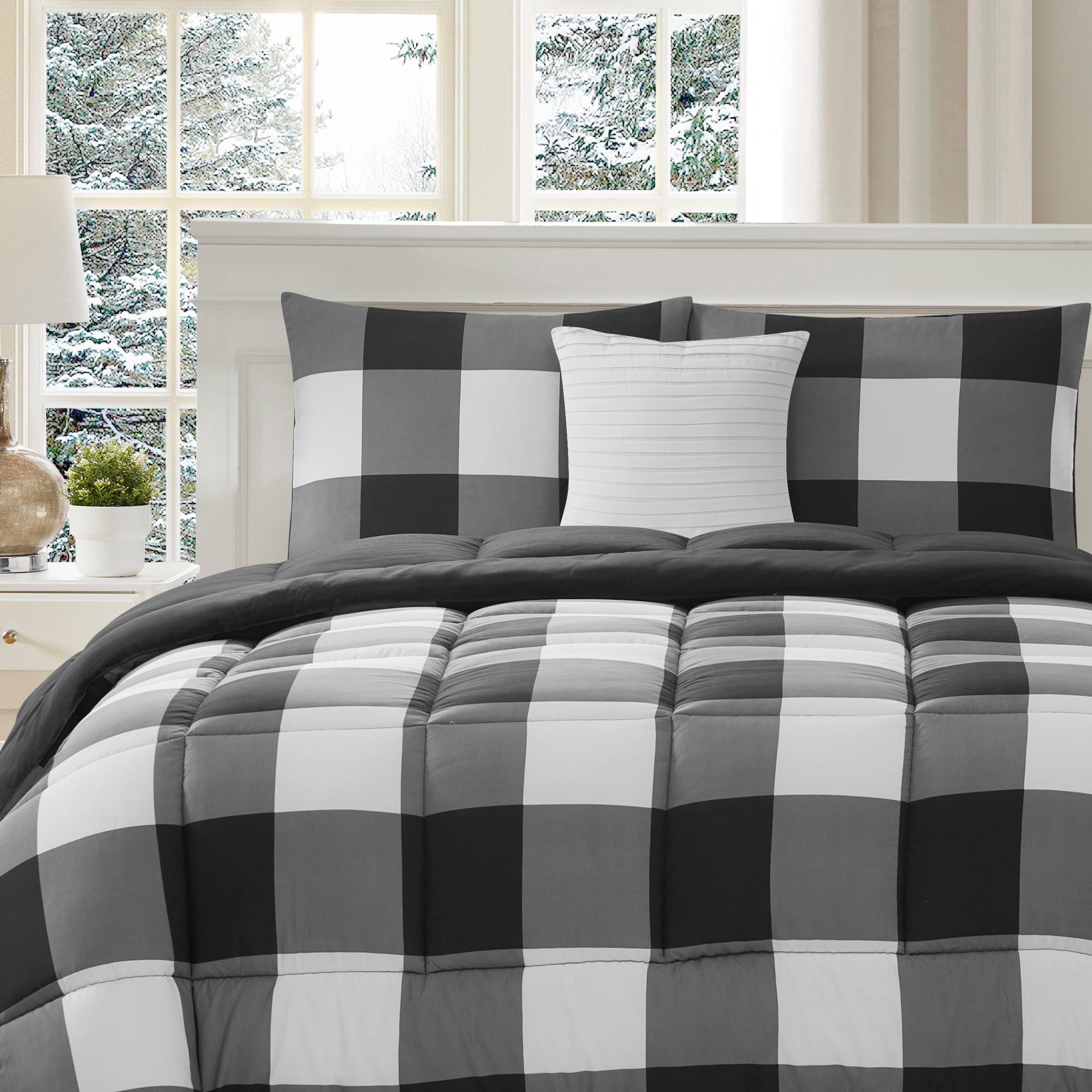 Buffalo Check 4-Piece Reversible Comforter Set