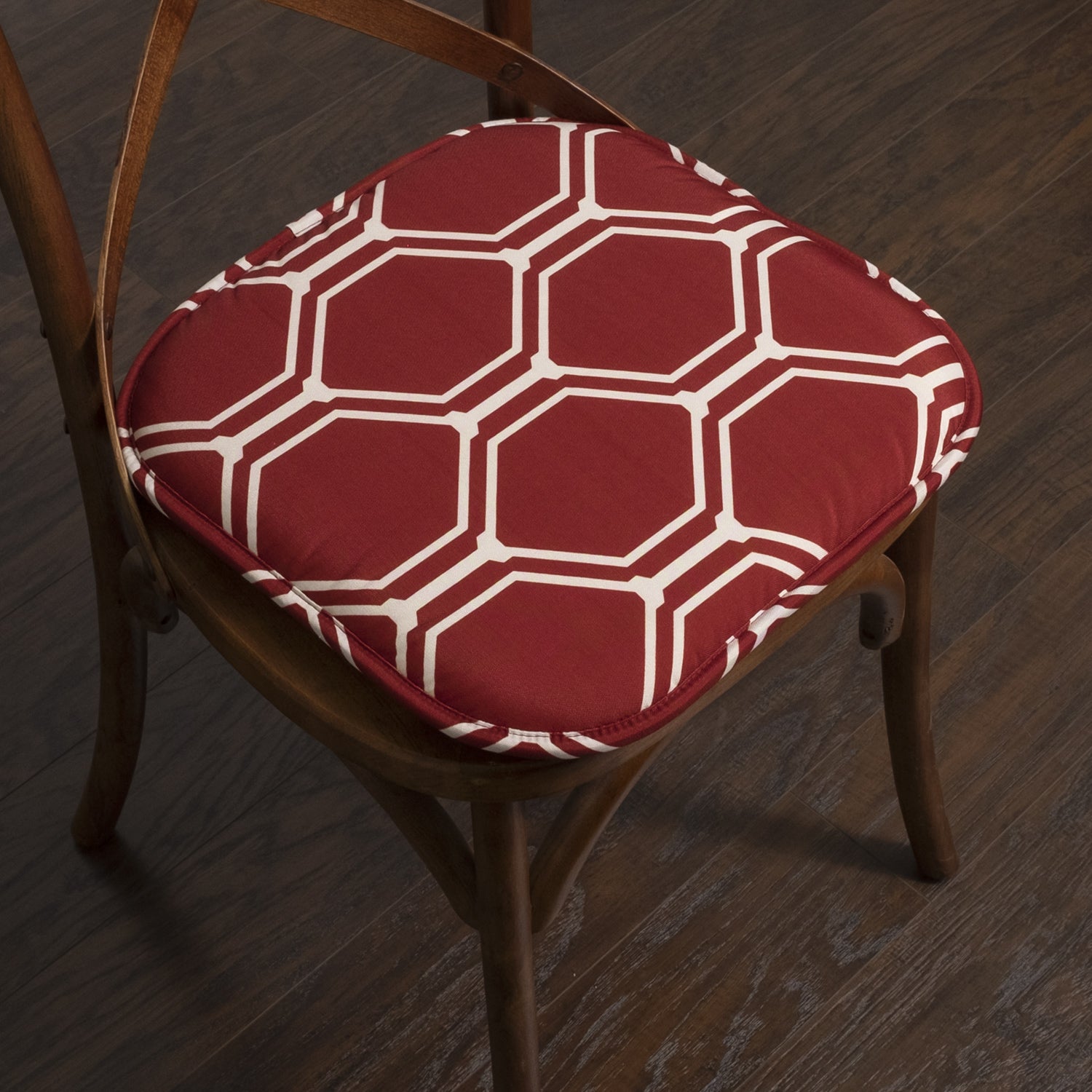 Mirage Hexagonal Memory Foam No Slip Back 16" x 16" Chair Pad Cushions