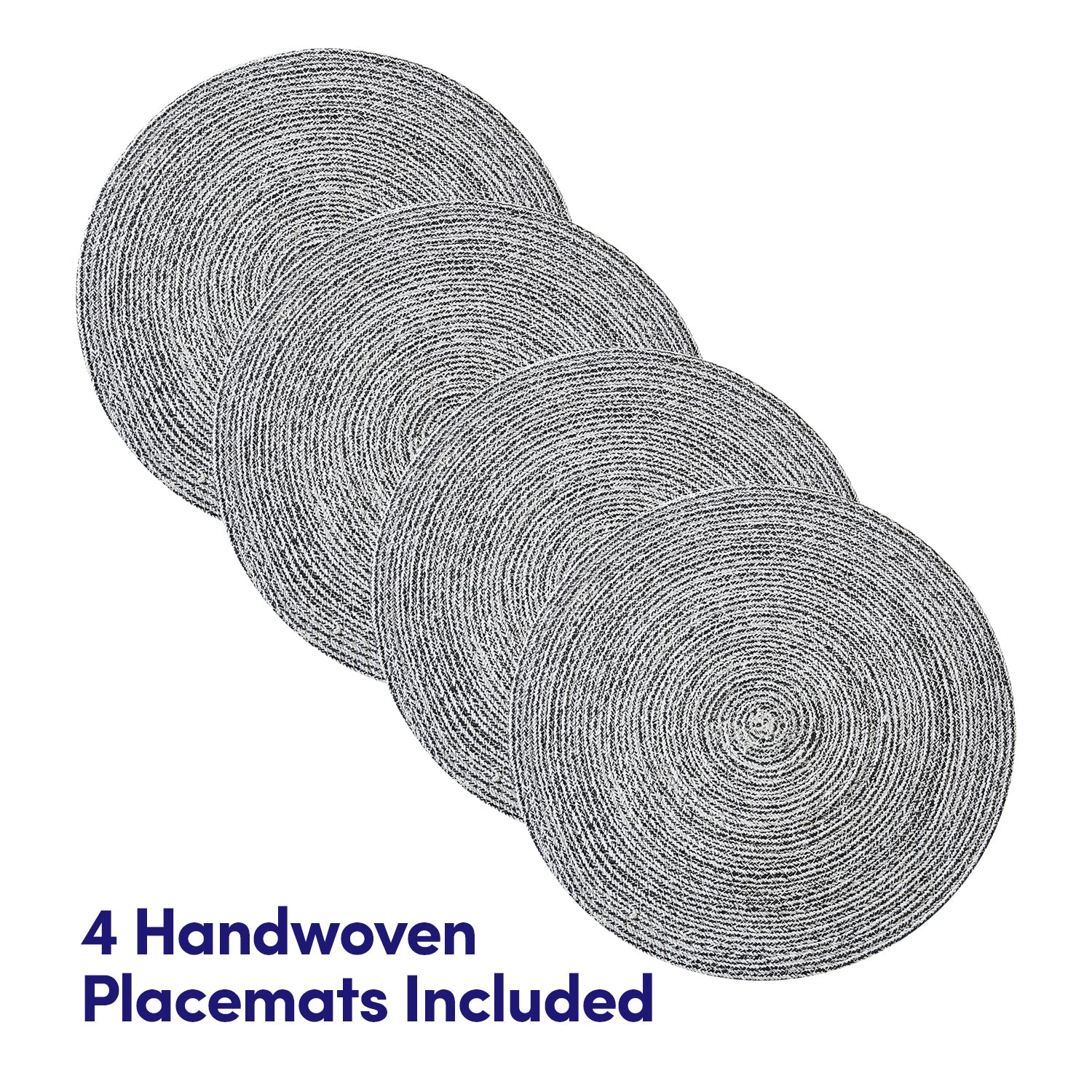 100% Cotton Woven 15" Round Two-Tone Placemats