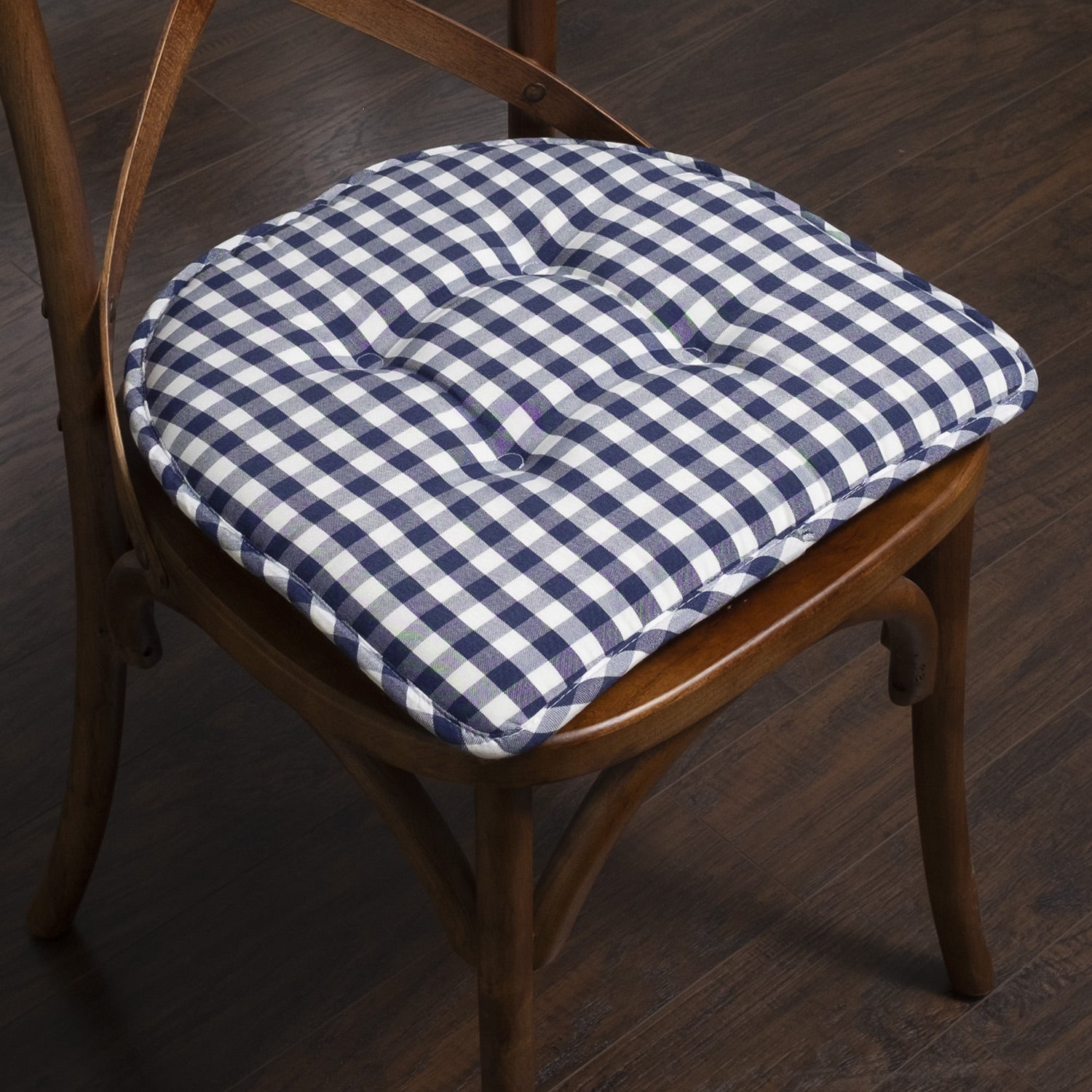 Checkered Buffalo Check U Shaped Memory Foam 17" x 16" Chair Cushions
