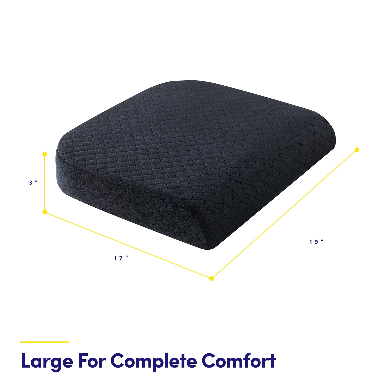 Extra Large U-Shaped Memory Foam Chair Cushion - Black