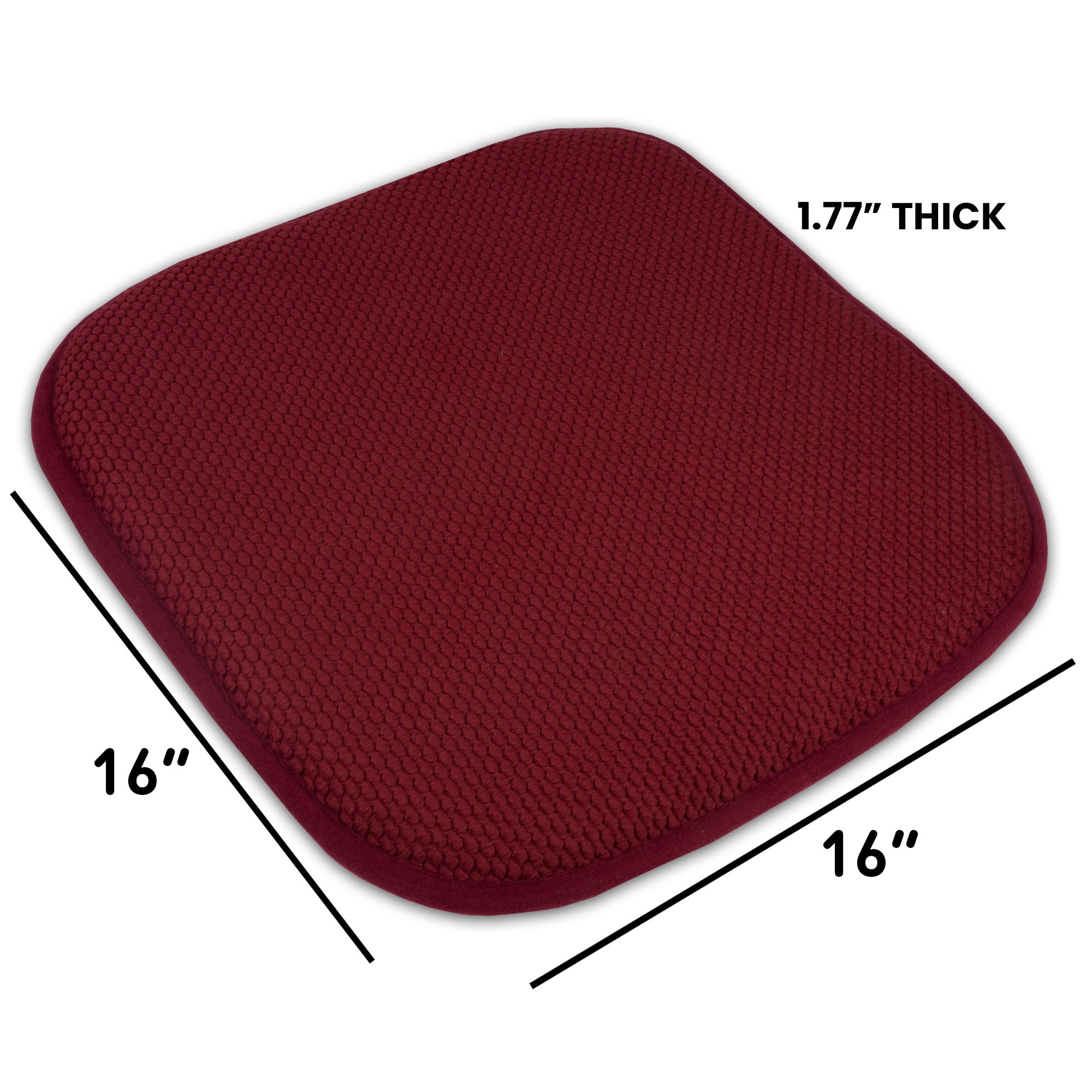 Honeycomb Chair Cushion Set Burgundy - Size