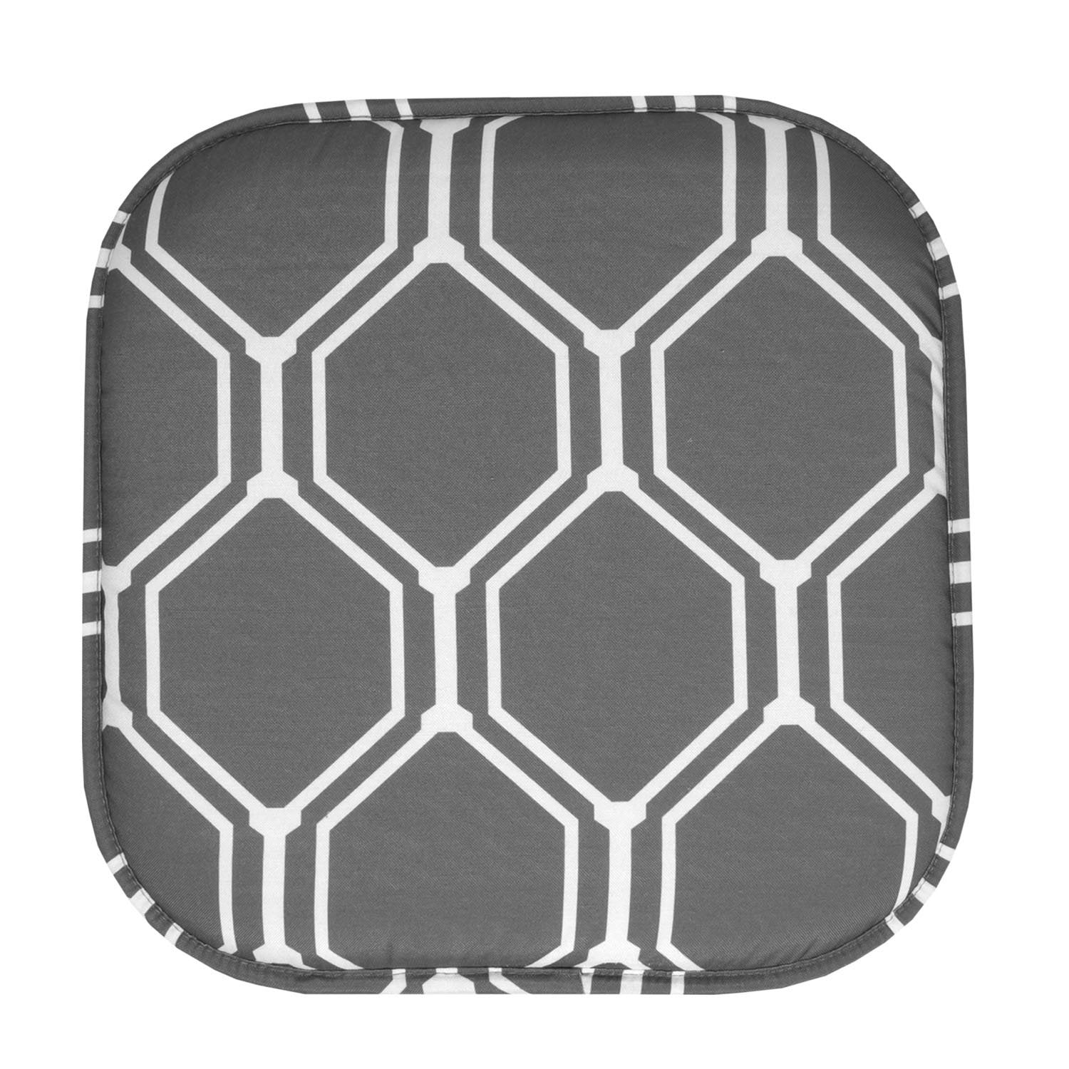 Mirage Chair Cushion Set Gray White - Top