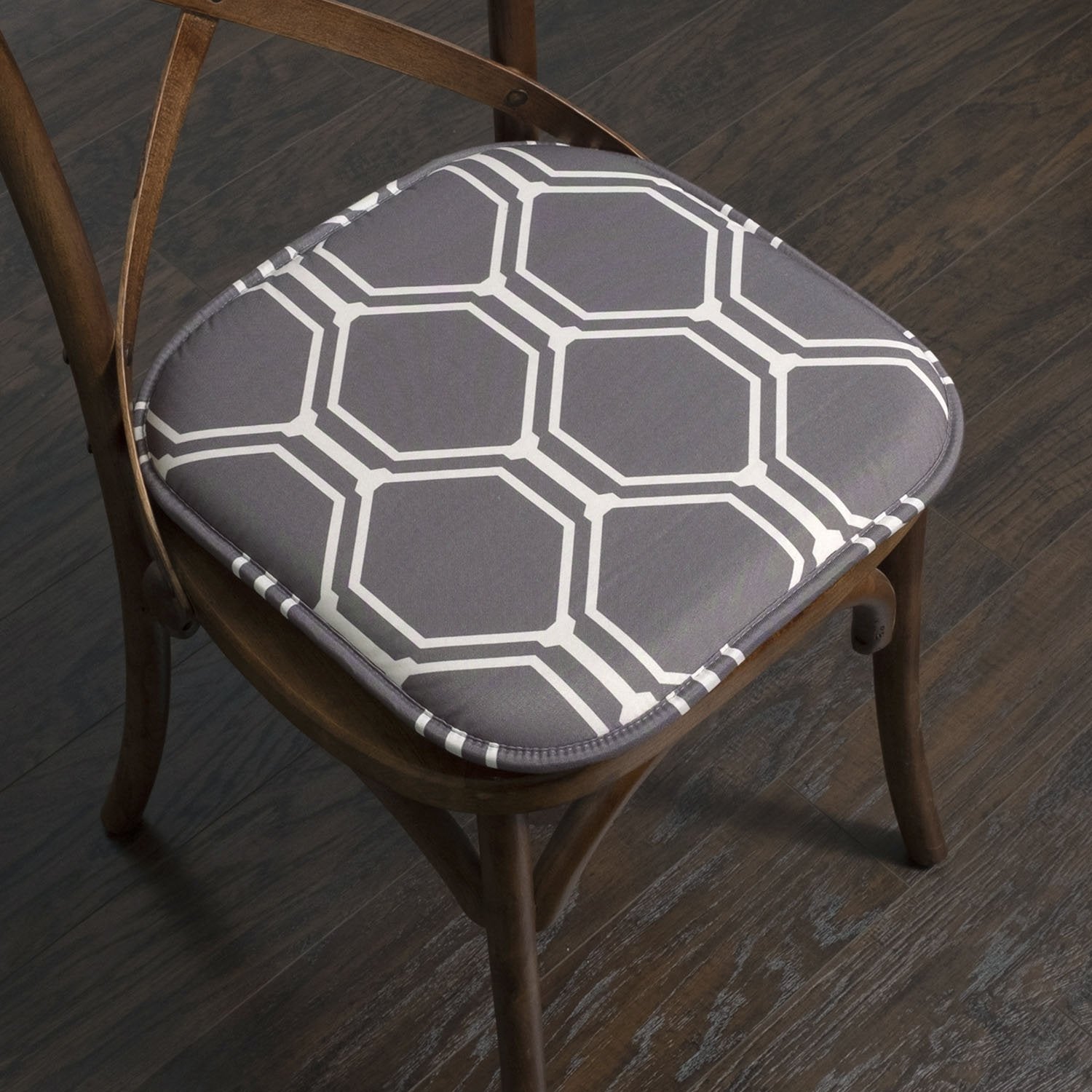 Mirage Chair Cushion Set Gray White - Chair