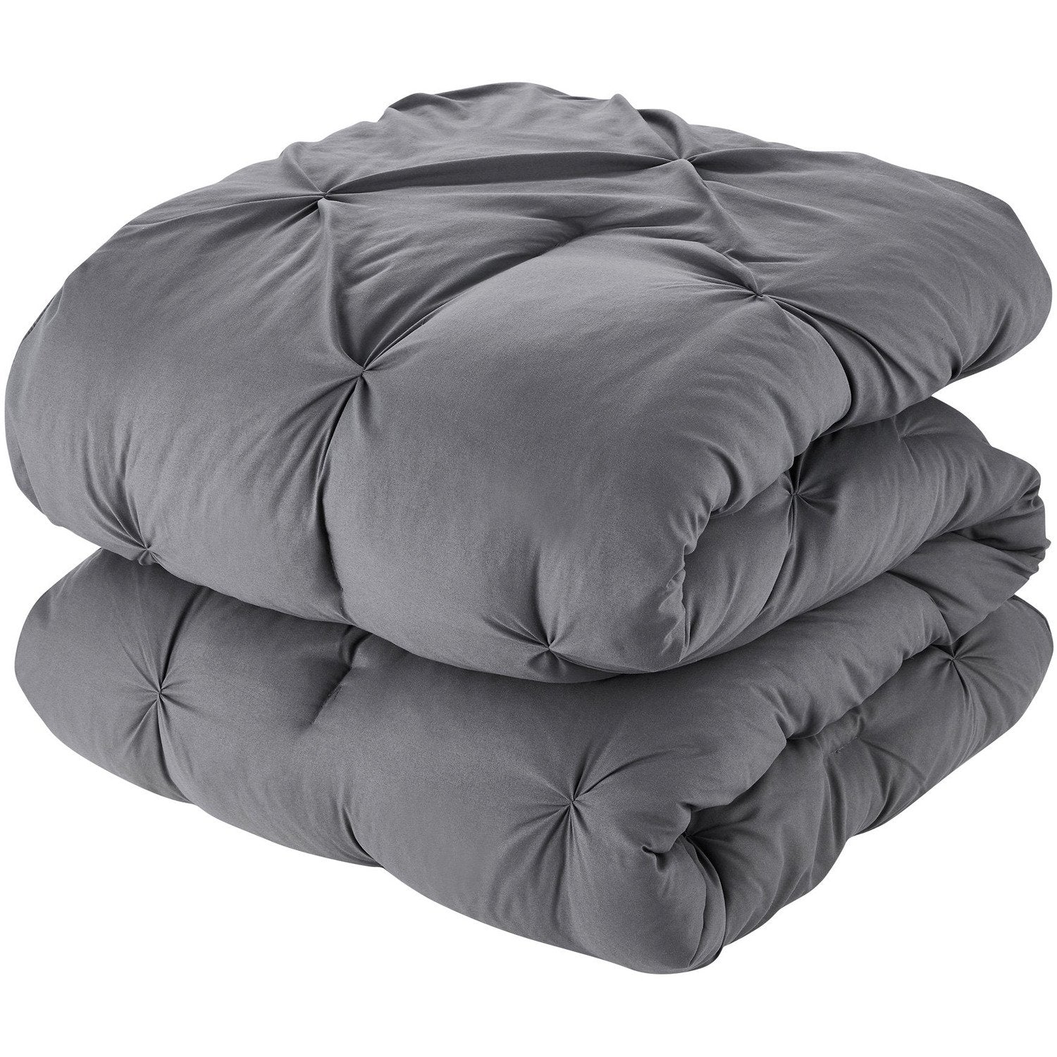 Pintuck 8-Piece Bed In A Bag Comforter Set Gray - Comforter