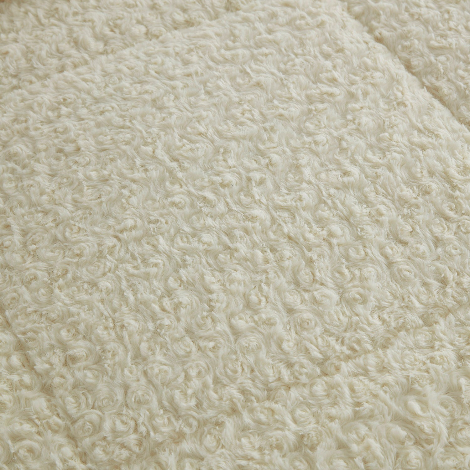 Faux Fur Animal 3-Piece Comforter Set, Cream - Fabric