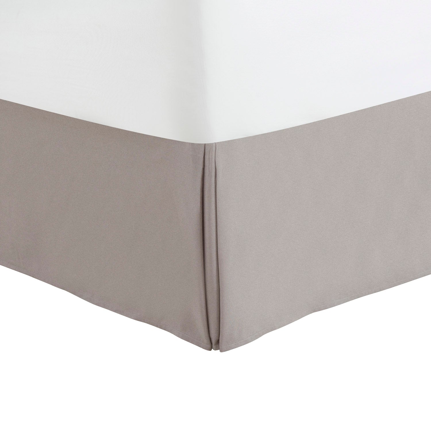 Harvey 7-Piece Suede Bed in a Bag Set, Taupe - Skirt