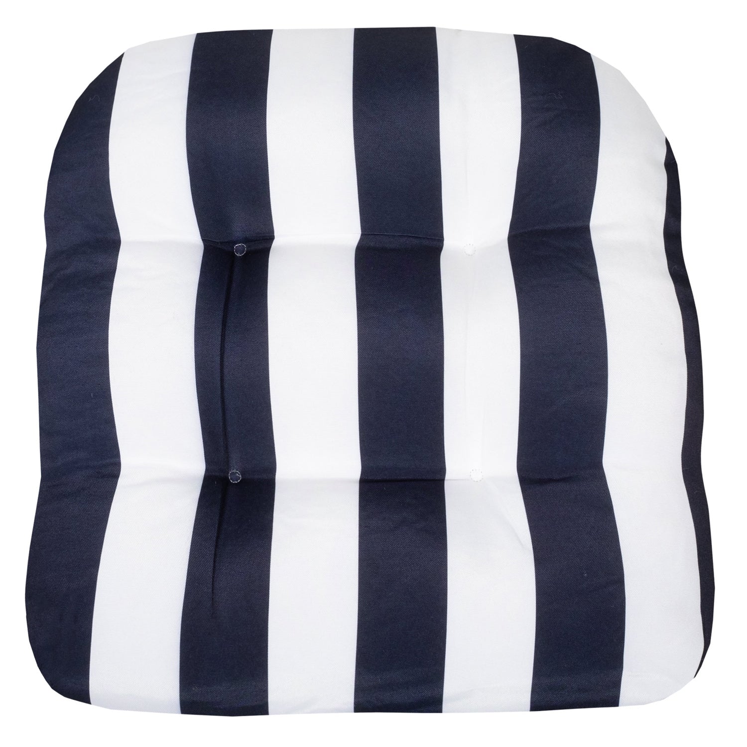 Patio Chair Cushion Set 19X19 Navy White - Top