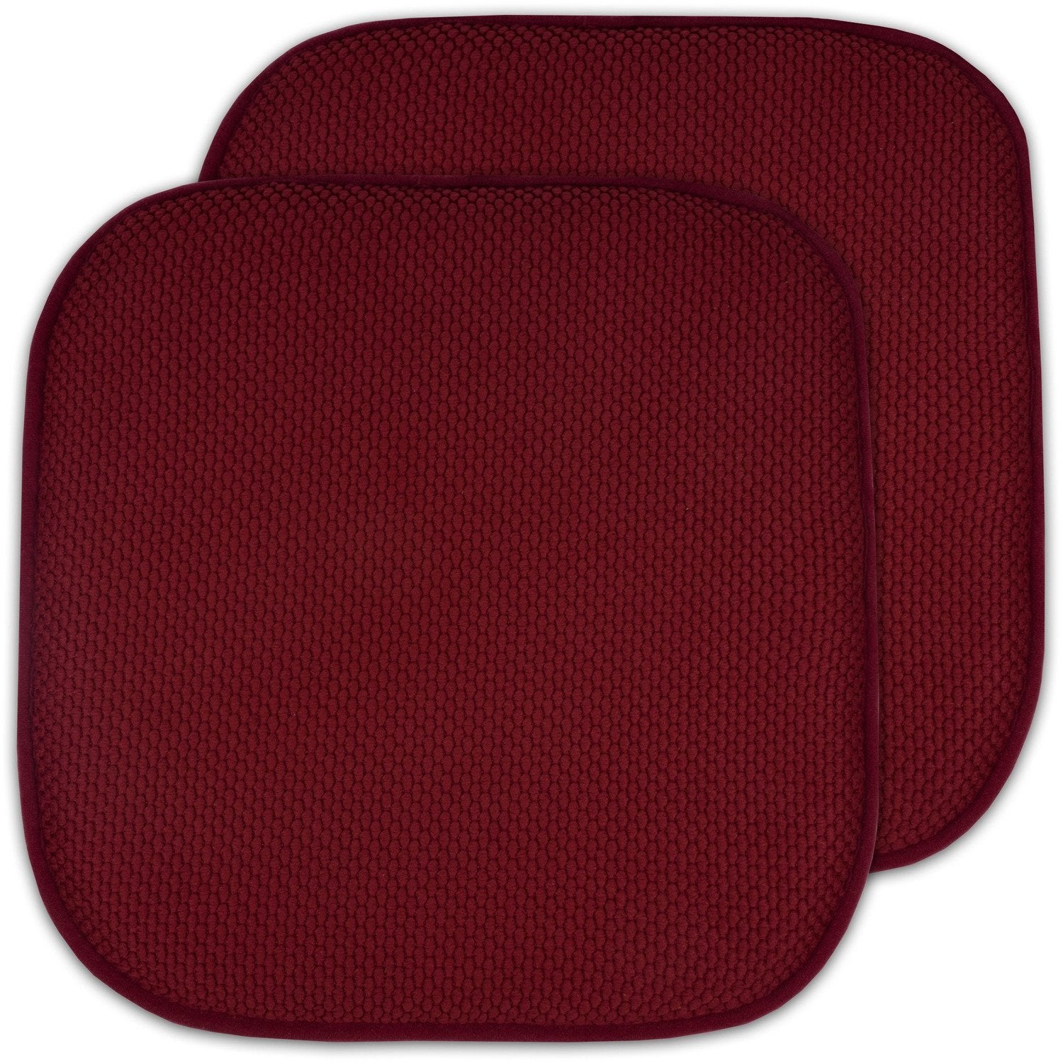 Honeycomb Chair Cushion Set Burgundy 2-Pack