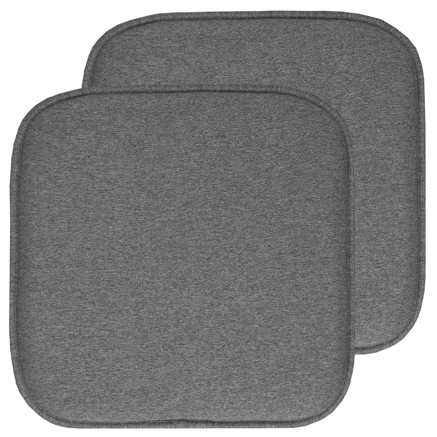 Charlotte Jacquard Chair Cushion Set Gray 2-Pack