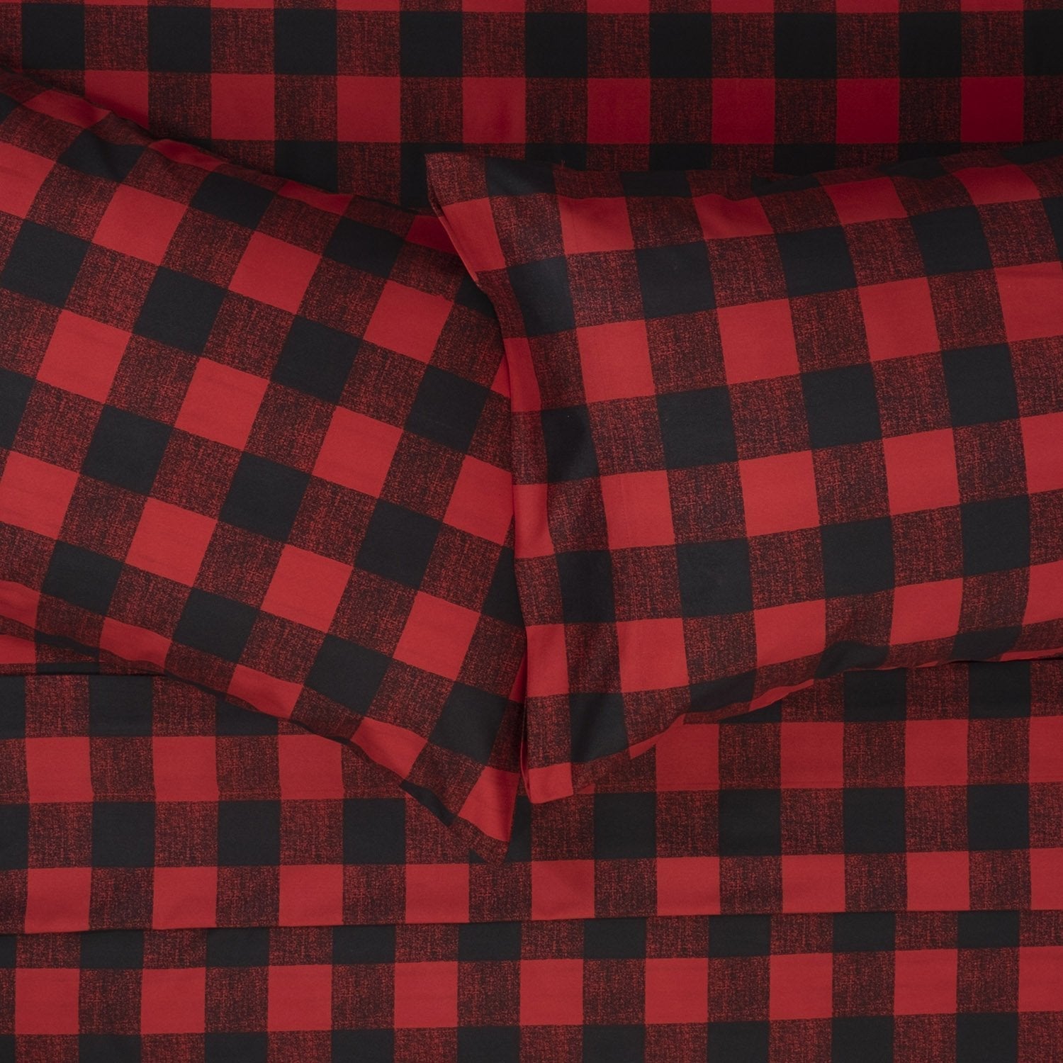 Classic 4-Piece Bed Sheet Set Buffalo Plaid - Top