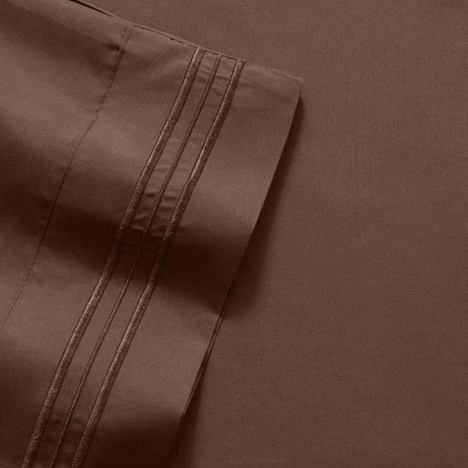 Classic 4-Piece Bed Sheet Set (Chocolate) - Fabric