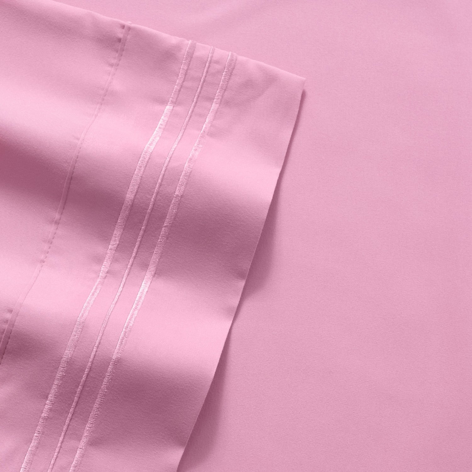 Classic 4-Piece Bed Sheet Set (Pink) - Fabric