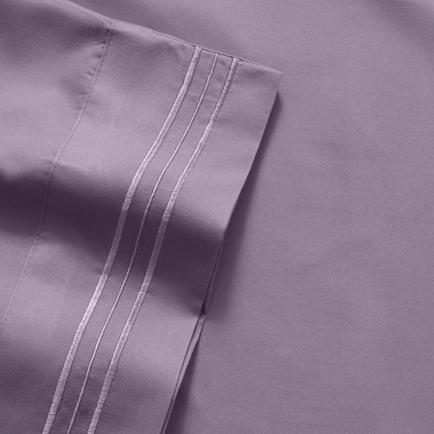 Classic 4-Piece Bed Sheet Set (Plum) - Fabric