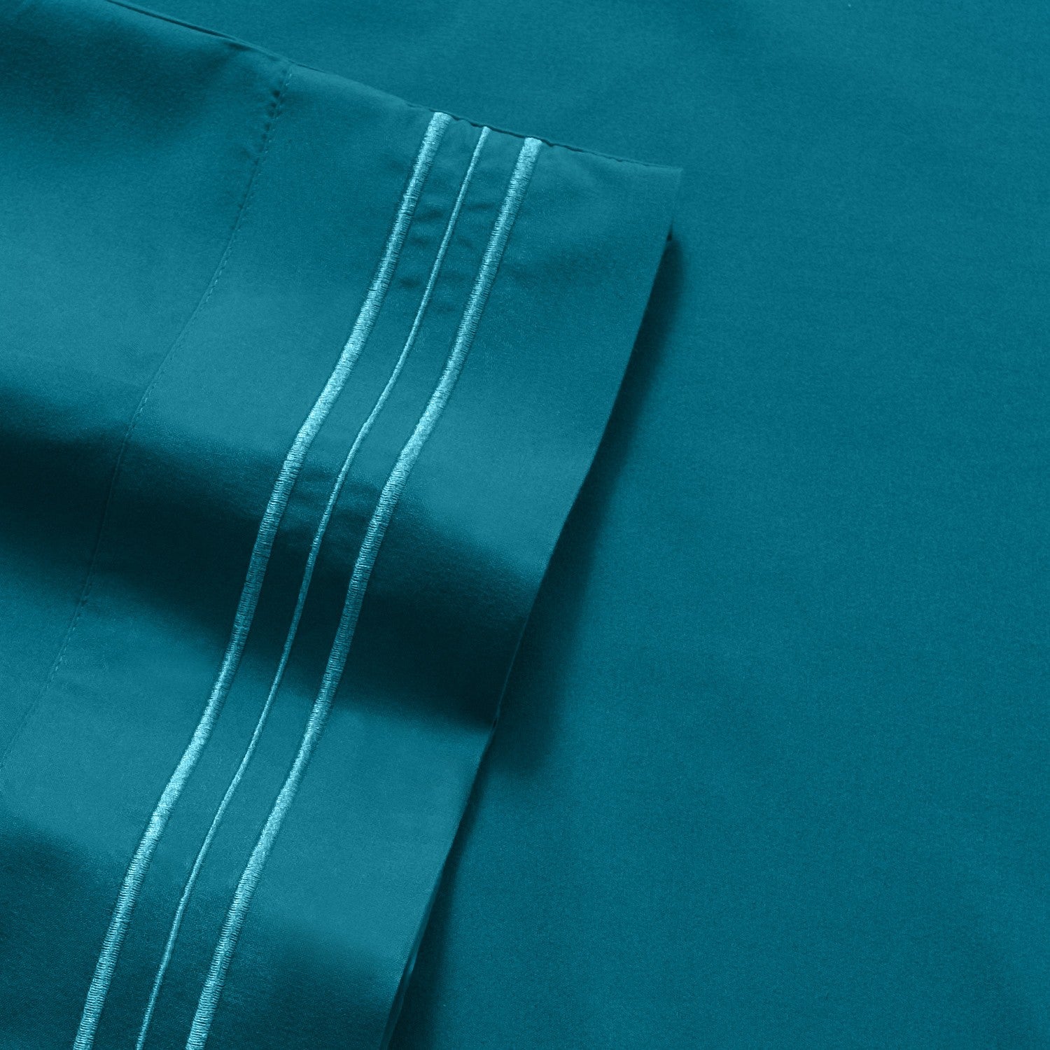 Classic 4-Piece Bed Sheet Set (Teal) - Fabric