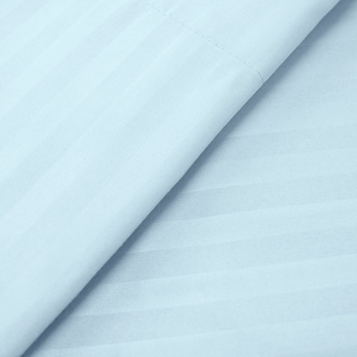Deluxe 6-Piece Bed Sheet Set (Dobby Stripe Light Blue) - Fabric