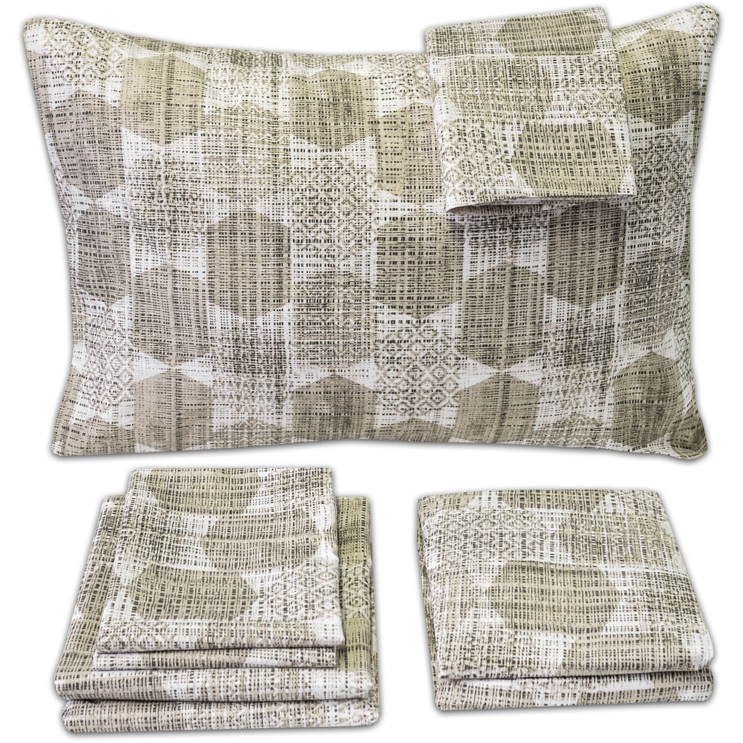 Deluxe 6-Piece Bed Sheet Set (Monaco Taupe) - Set