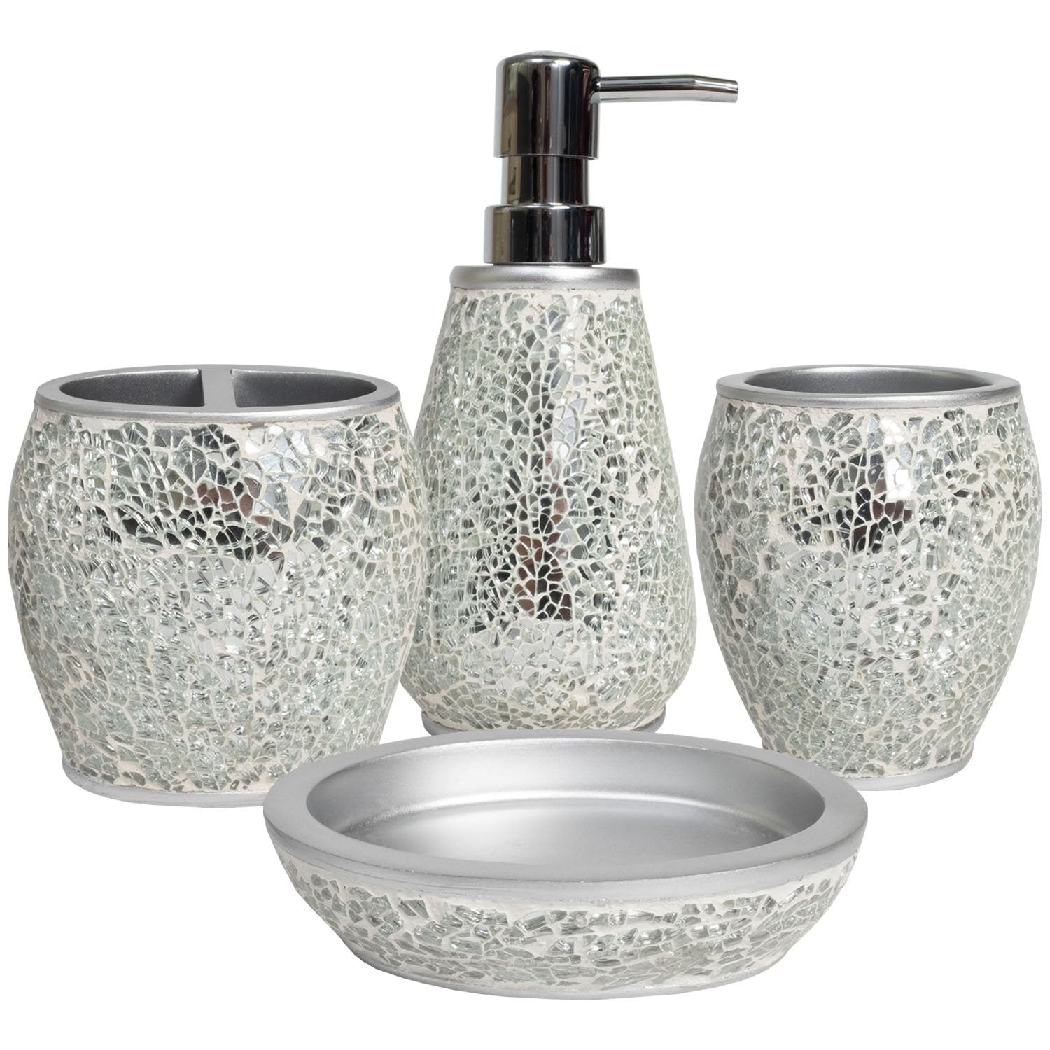 Glamour Bathroom Accessory Set 4-Piece Set
