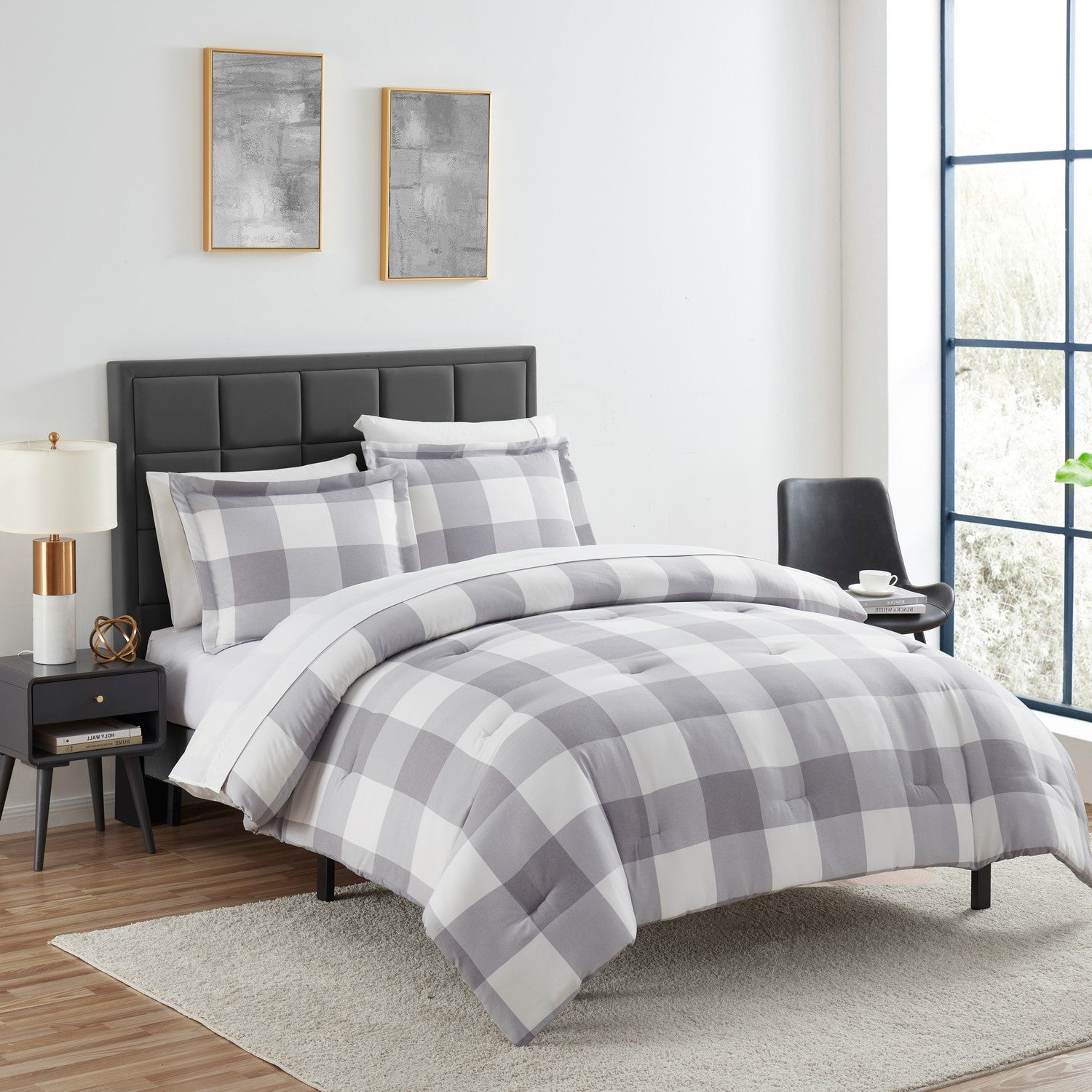 Herringbone 7-Piece Bed In A Bag Set Buffalo Check Main