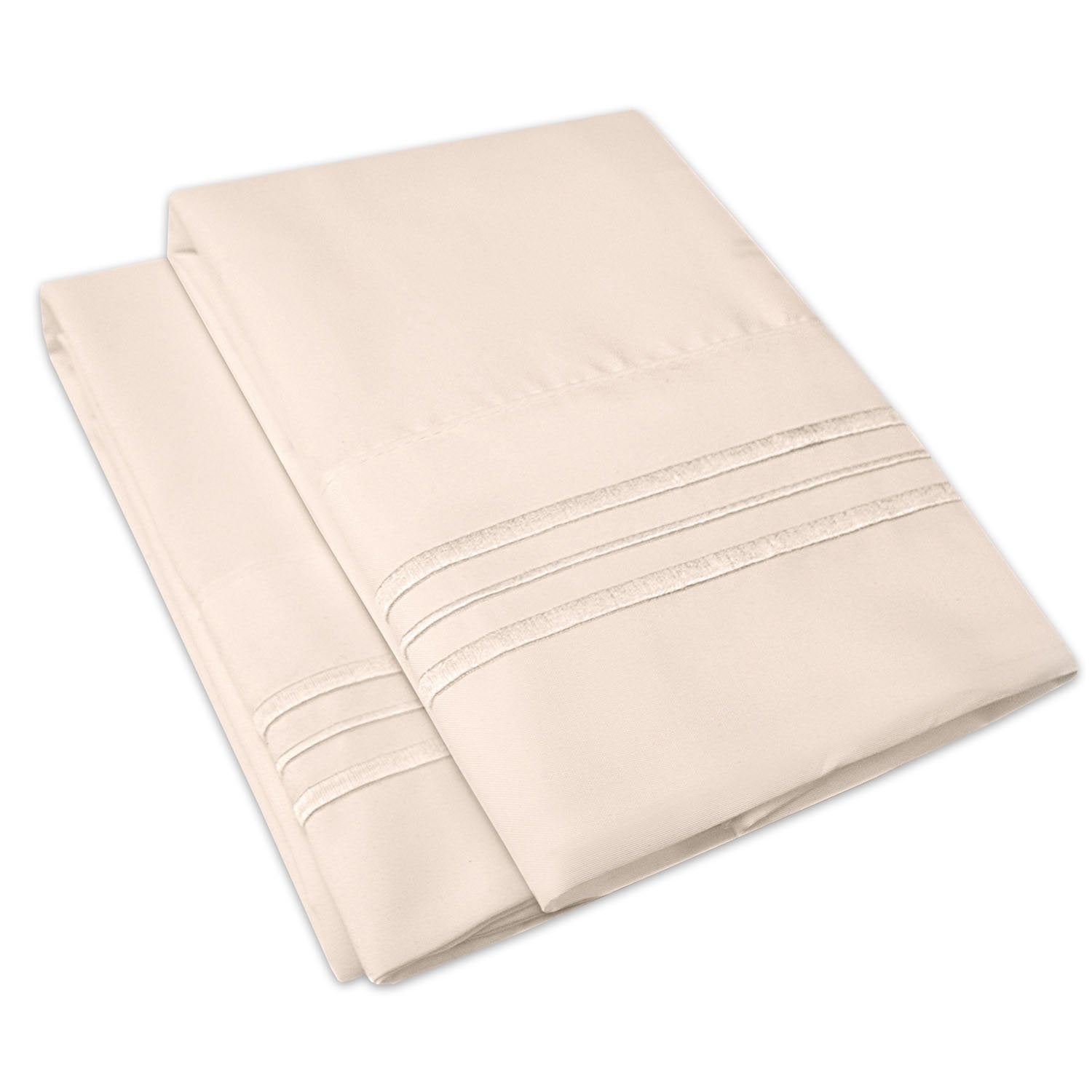 Microfiber Pillow Case Set Beige