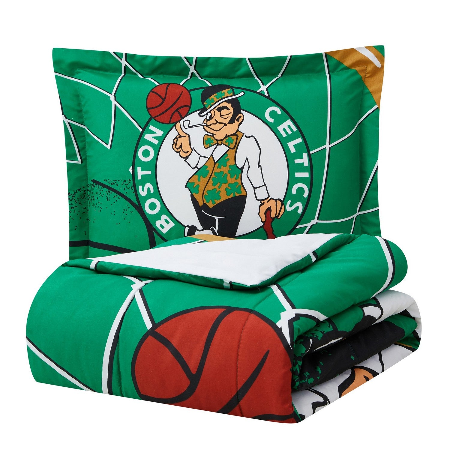 NBA Comforter Sham Set Boston Celtics Folded