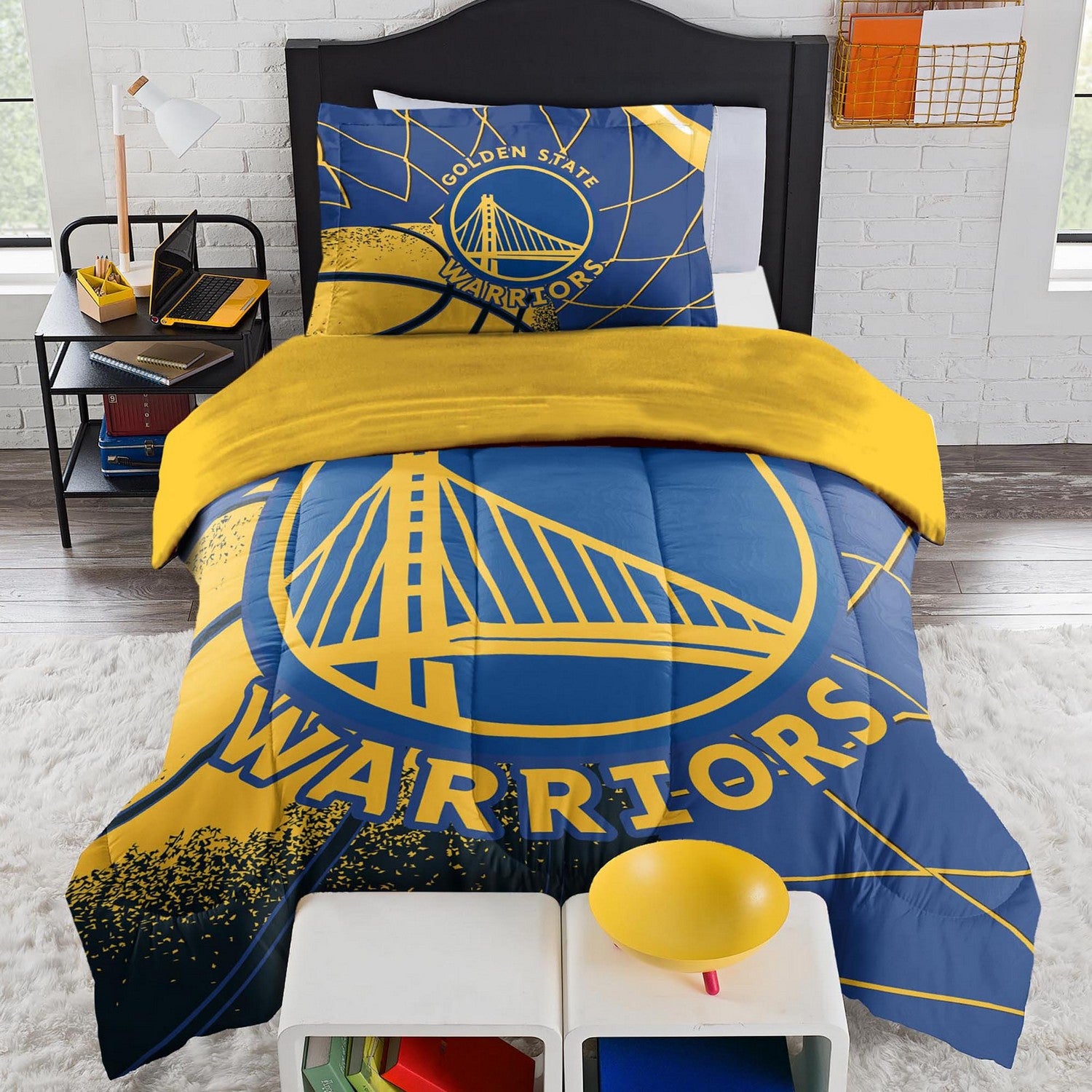 NBA Comforter Sham Set Golden State Warriors Front