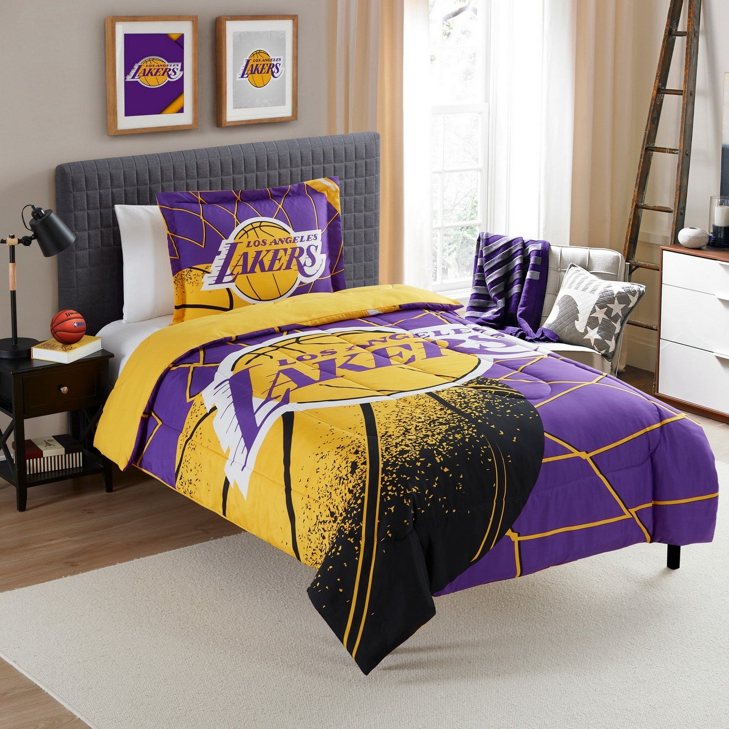 NBA Comforter Sham Set Los Angeles Lakers Twin/Twin Xl