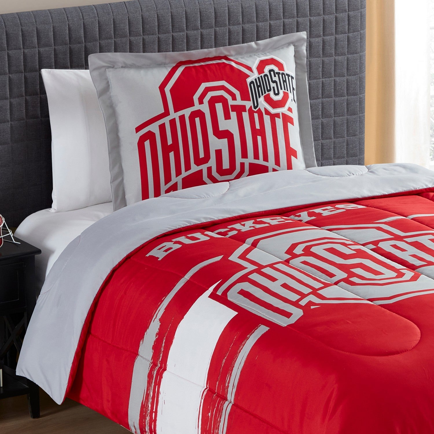 NCAA Comforter Sham Set Ohio State Buckeyes Zoom
