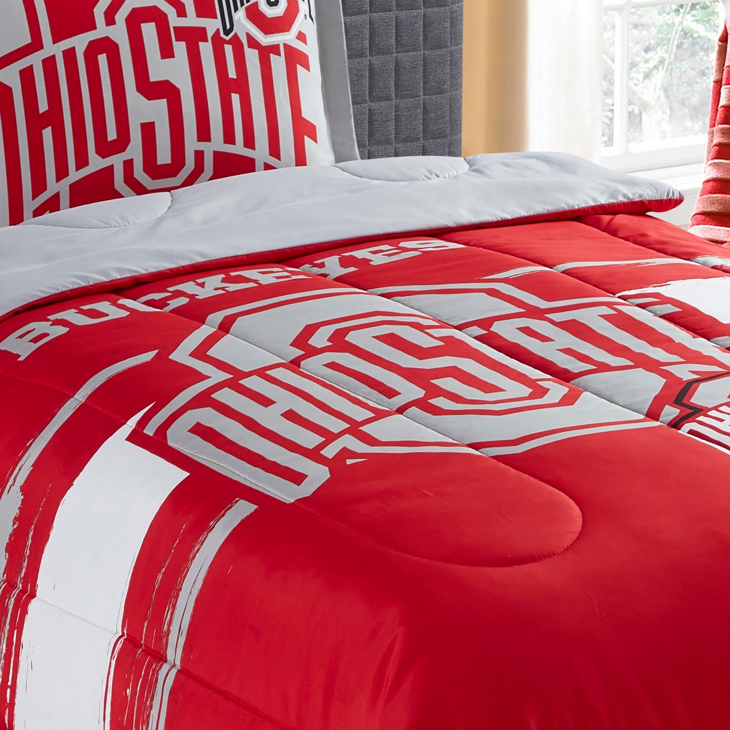NCAA Comforter Sham Set Ohio State Buckeyes Zoom