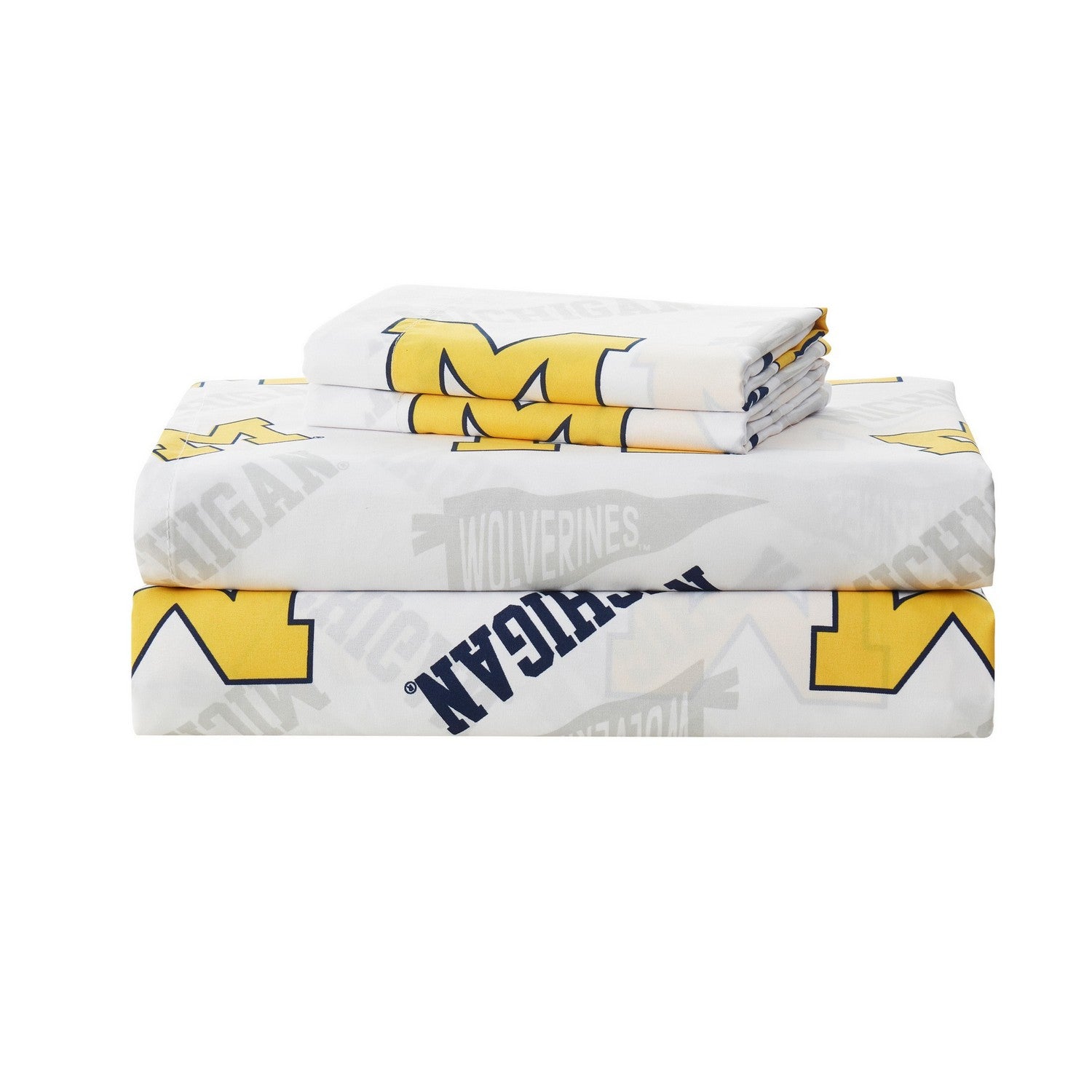 NCAA Sheet Set Michigan Wolverines Folded