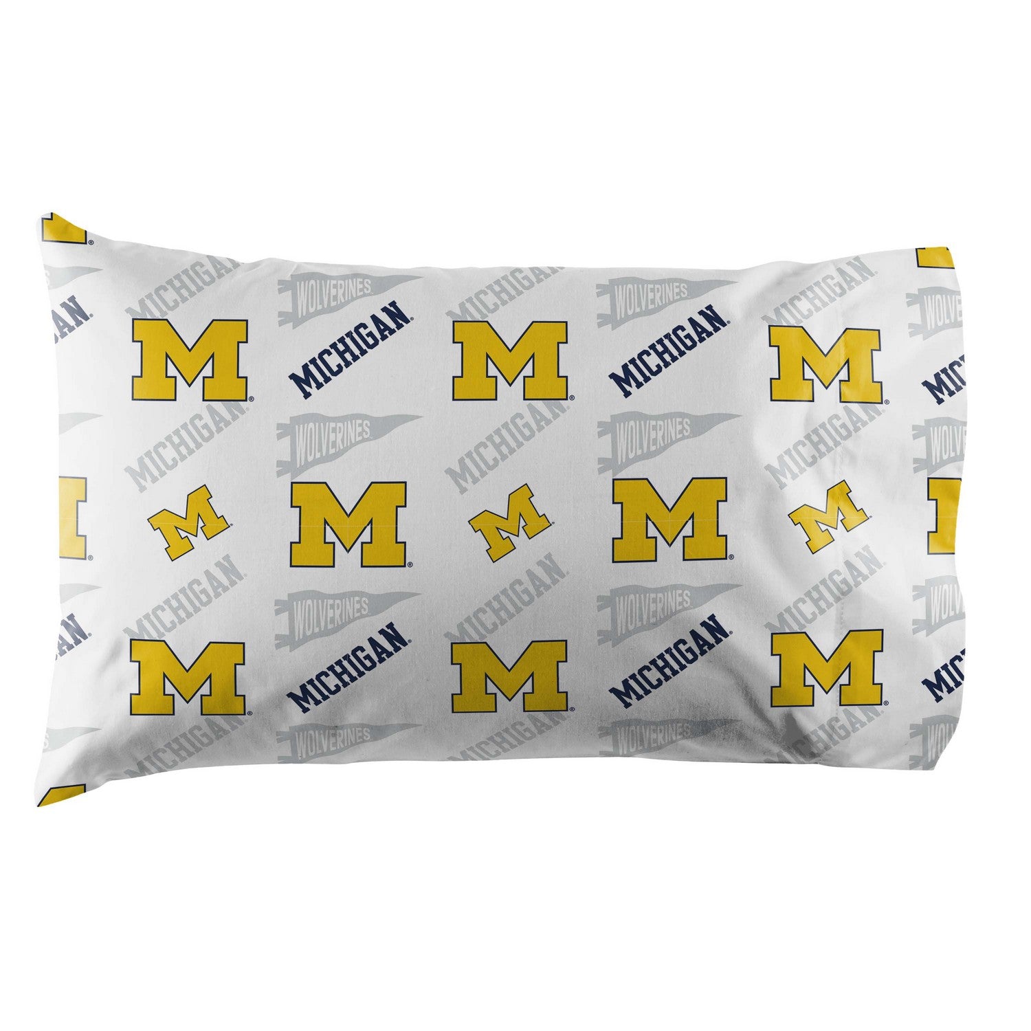 NCAA Sheet Set Michigan Wolverines Pillowcase