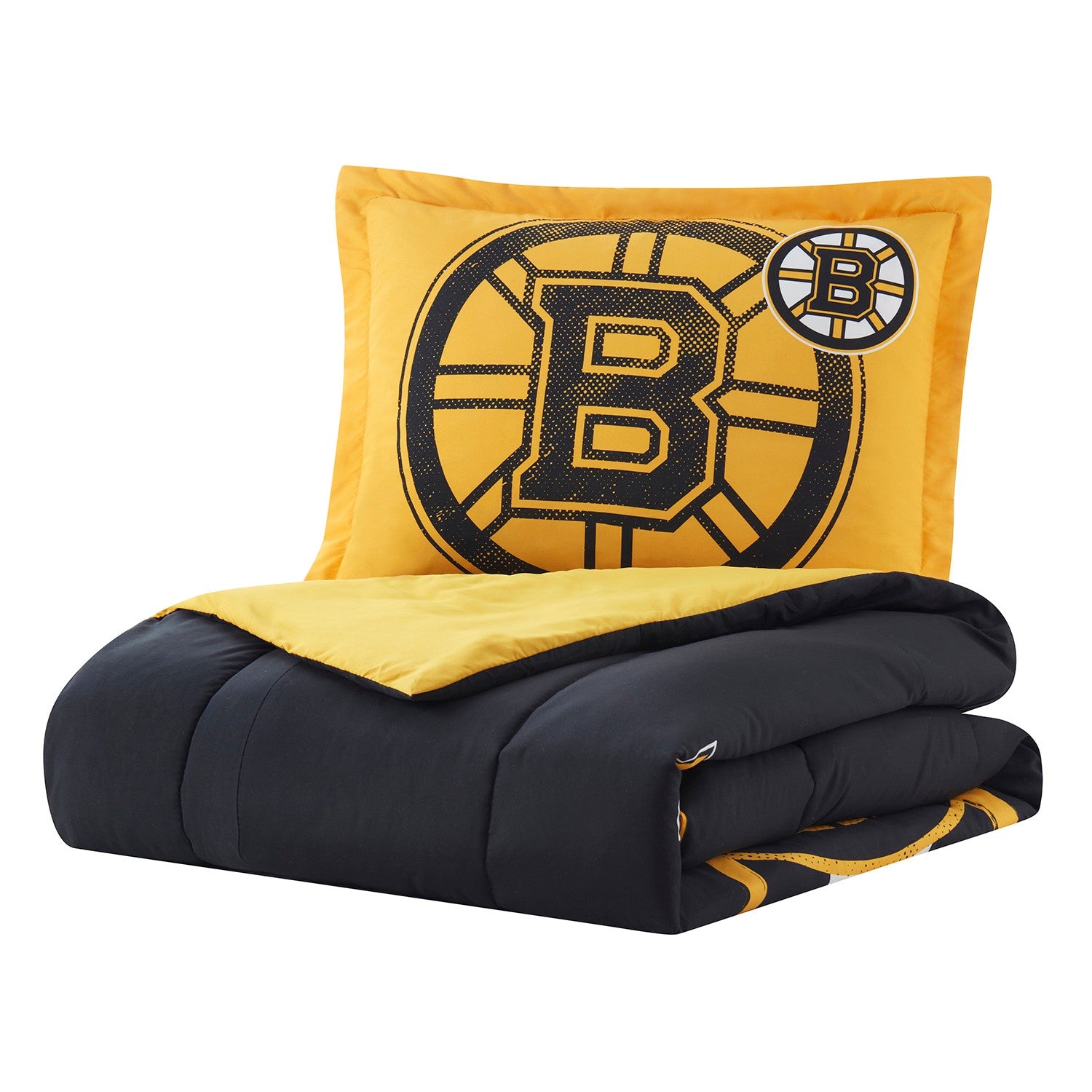 NHL Comforter Sham Set Boston Bruins Folded