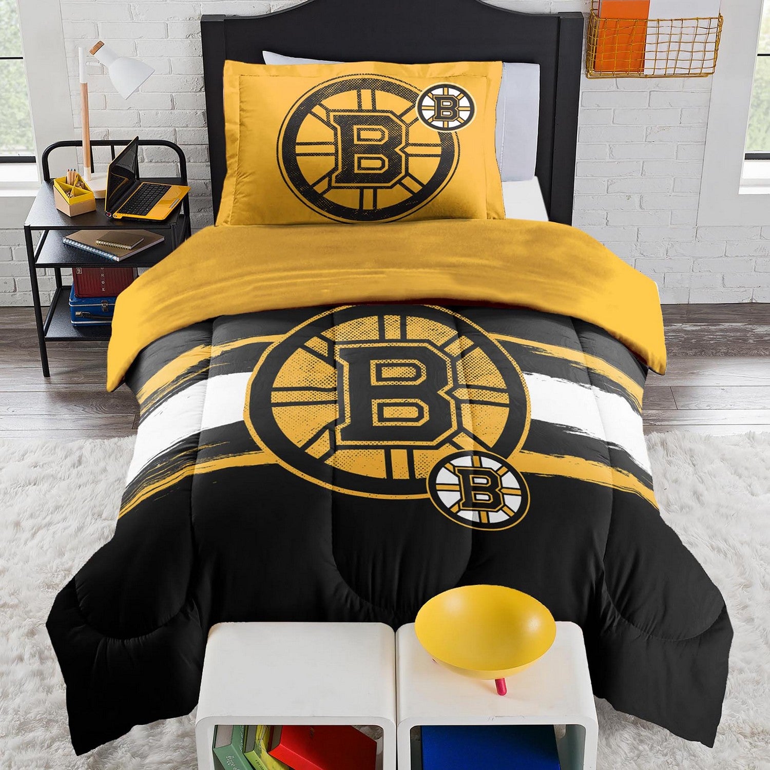 NHL Comforter Sham Set Boston Bruins Front