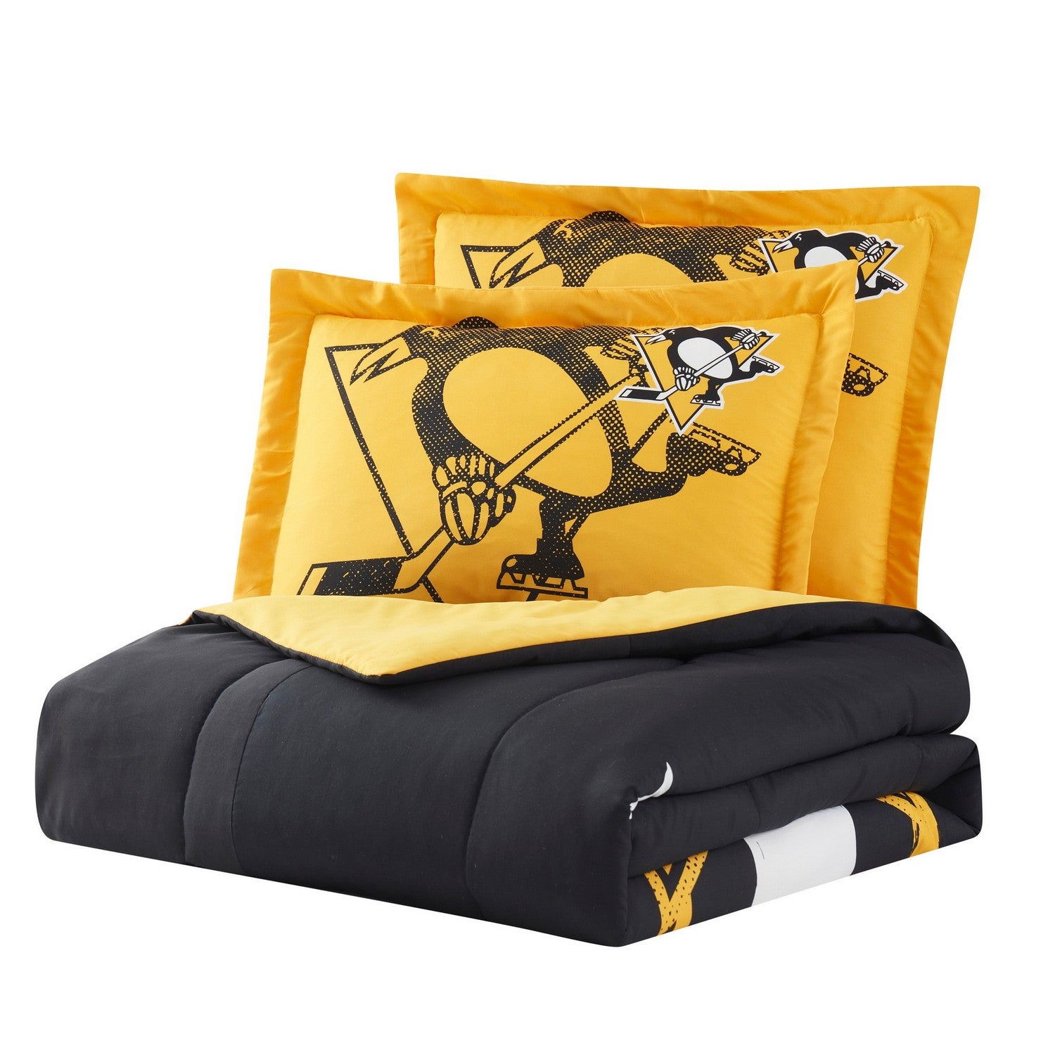 NHL Comforter Sham Set Pittsburgh Penguins Folded