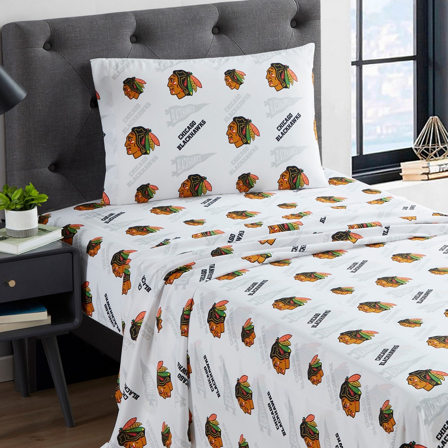 NHL Sheet Set Chicago Blackhawks Zoom
