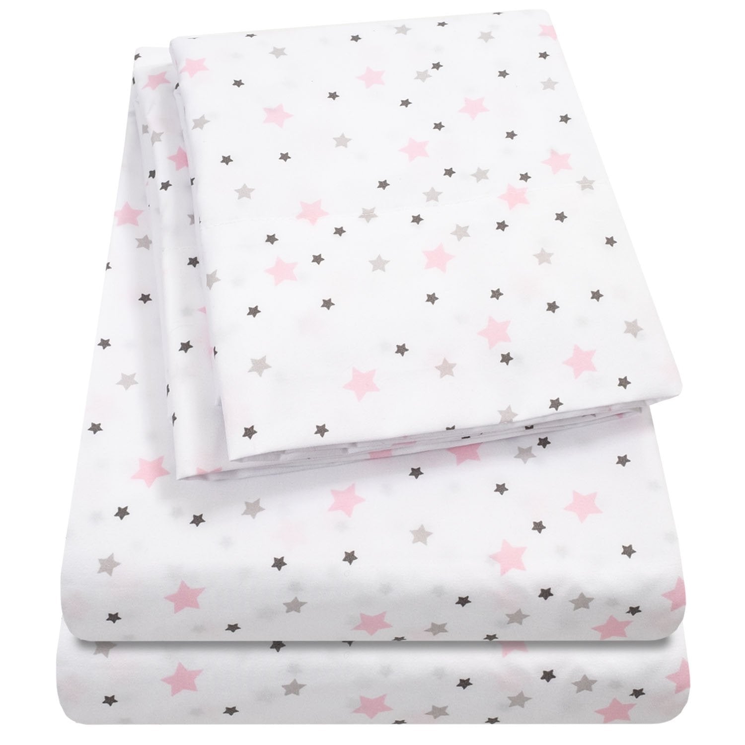 Printed Kids Bed Sheet Set (Stars) - Folded