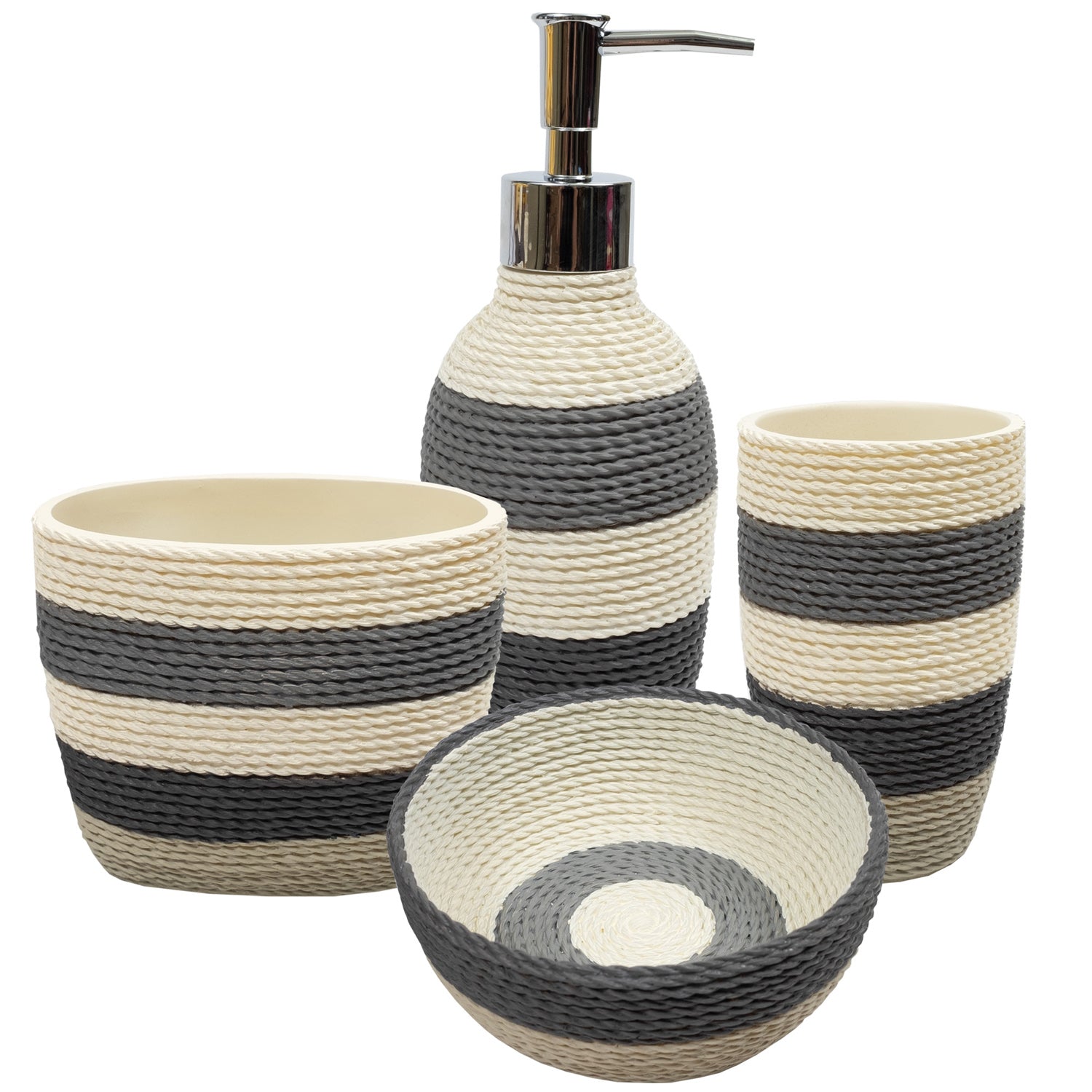 Twist Bathroom Accessory Set 4-Piece Set